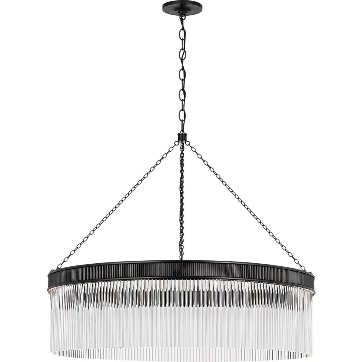 Marie Flanigan Menil 40" Chandelier in Bronze with Crystal Rods W40" x H31.25"