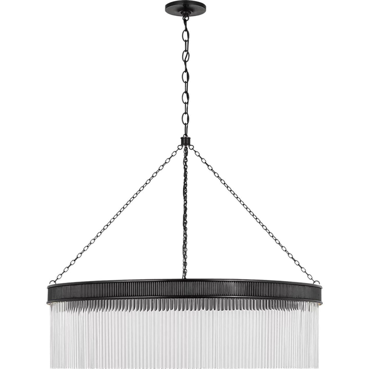 Marie Flanigan Menil 40" Chandelier in Bronze with Crystal Rods W40" x H31.25"