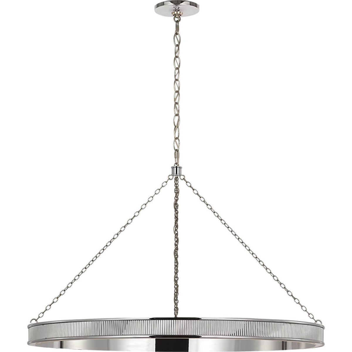 Marie Flanigan Menil 40" Ring Chandelier in Polished Nickel W40" x H24.75"