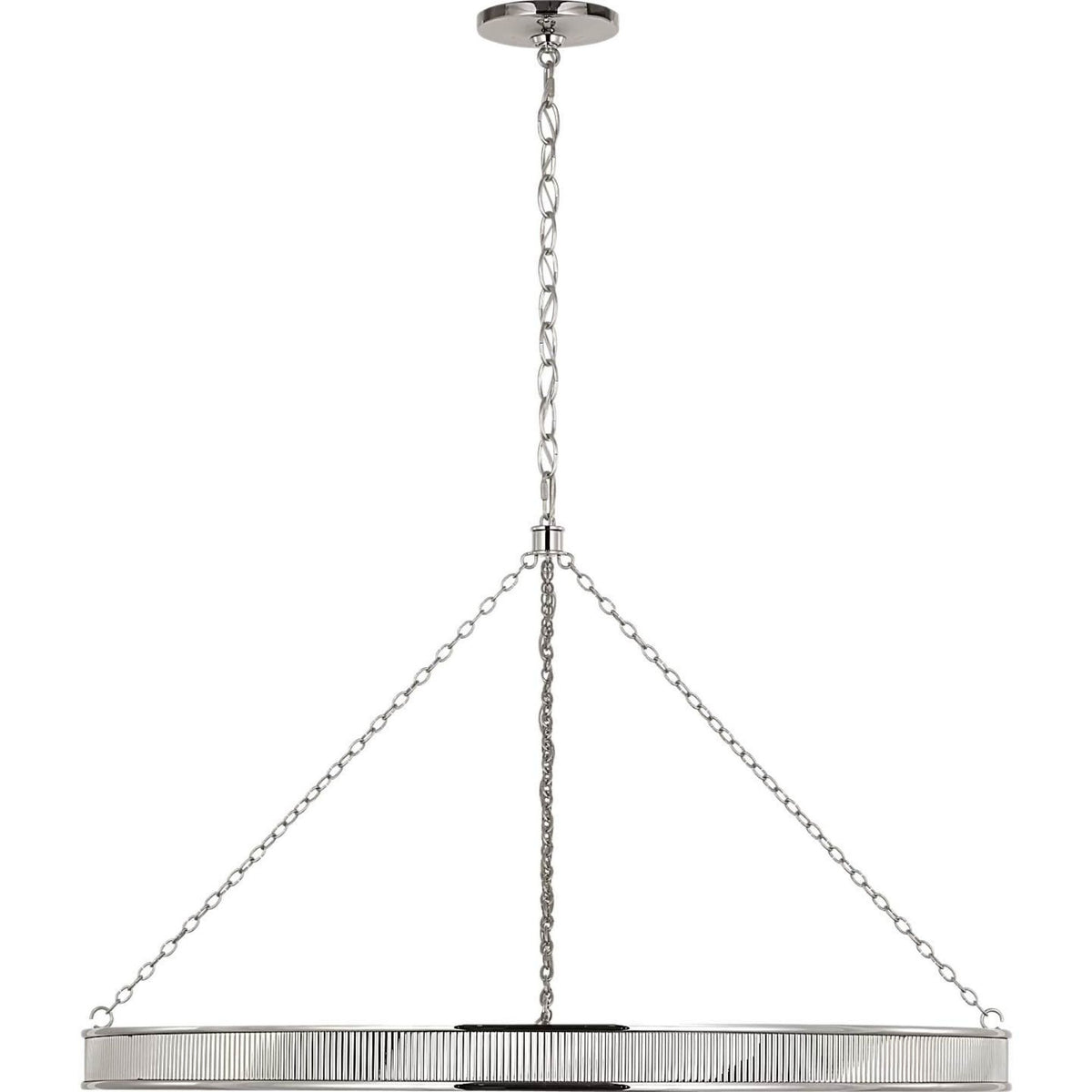 Marie Flanigan Menil 40" Ring Chandelier in Polished Nickel W40" x H24.75"