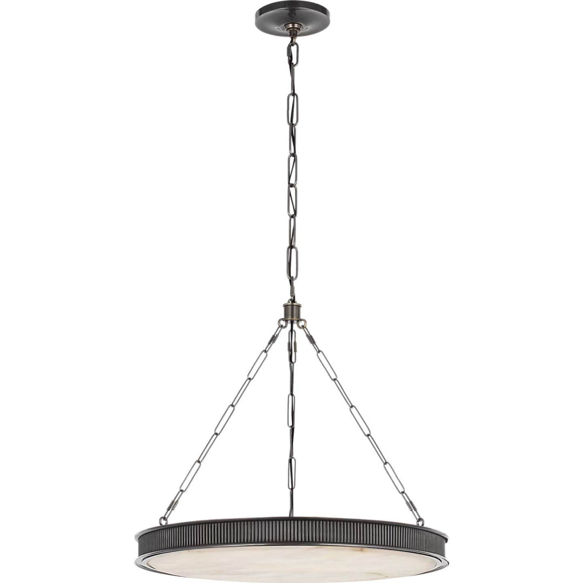 Marie Flanigan Matthew 24" Chandelier in Bronze with Alabaster W24" x H21.5"