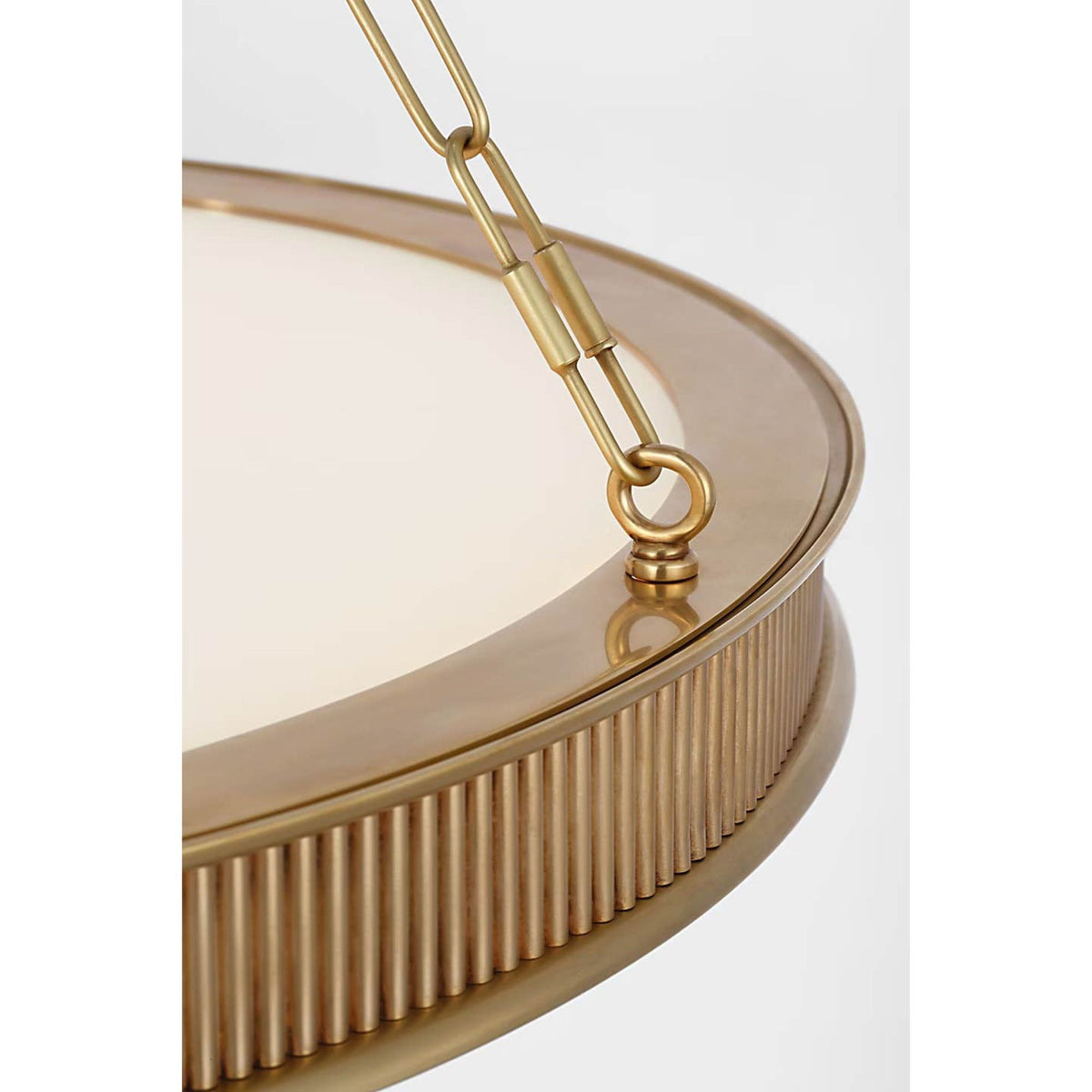 Marie Flanigan Matthew 24" Chandelier in Soft Brass with Alabaster W24" x H21.5"