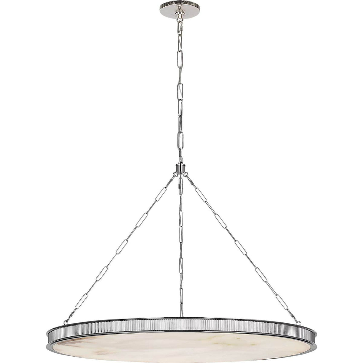 Marie Flanigan Matthew 40" Chandelier in Polished Nickel with Alabaster W40" x H28.5"