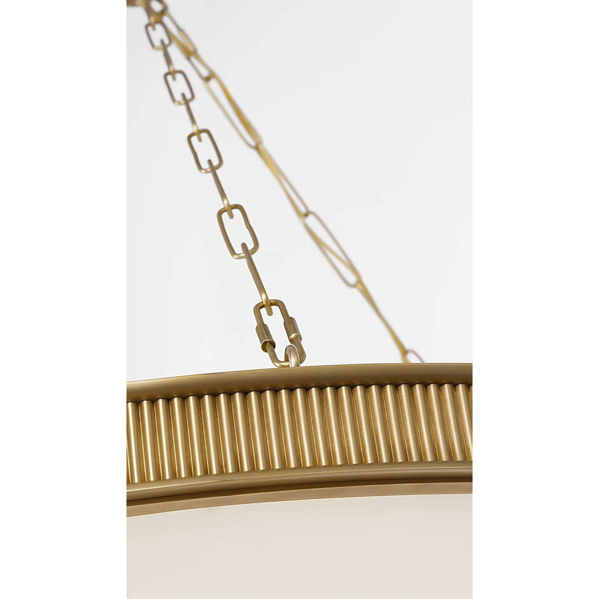 Marie Flanigan Matthew 40" Chandelier in Soft Brass with Alabaster W40" x H28.5"
