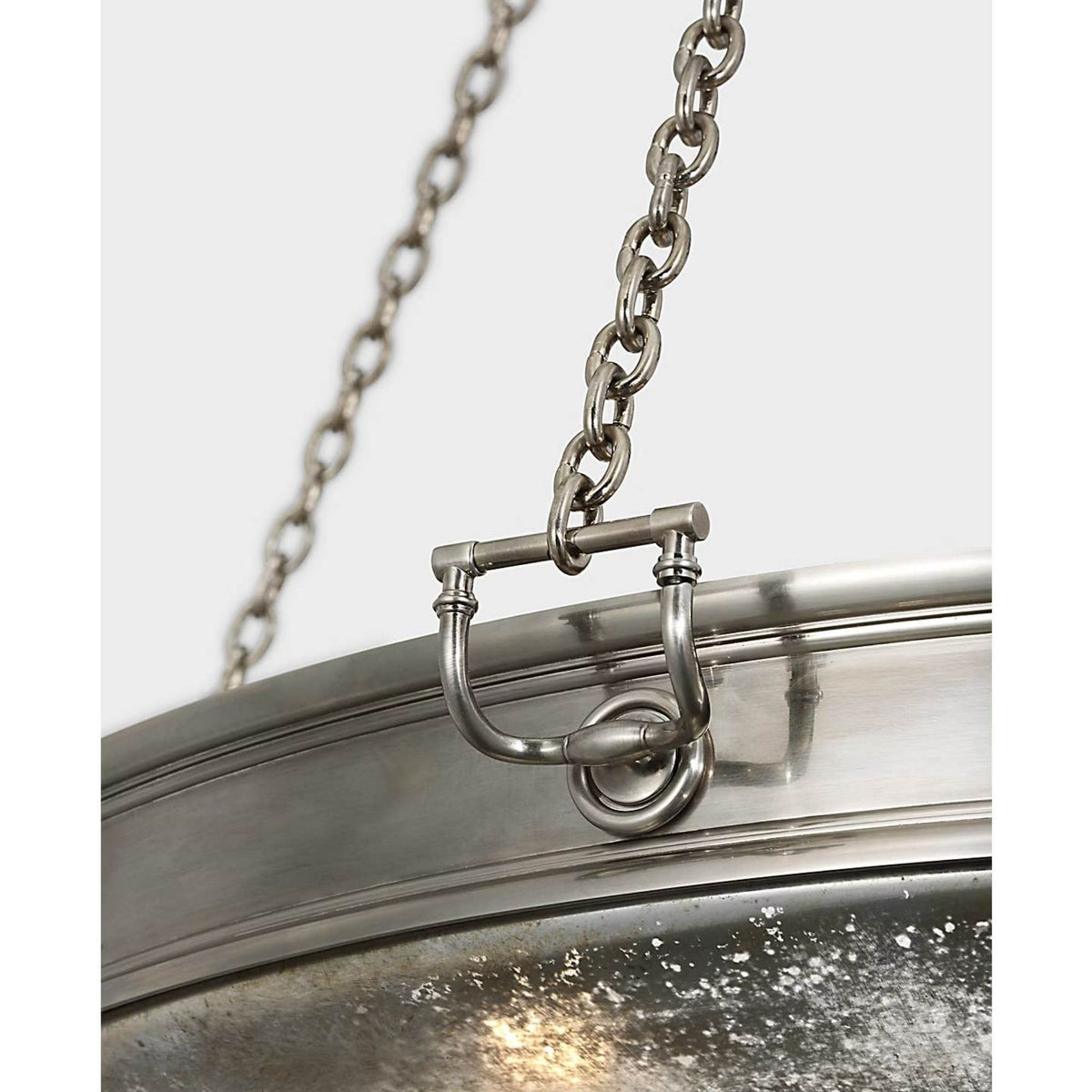 Marie Flanigan Quinn 35" Chandelier in Pewter with Antique Mercury Glass W34.75"
