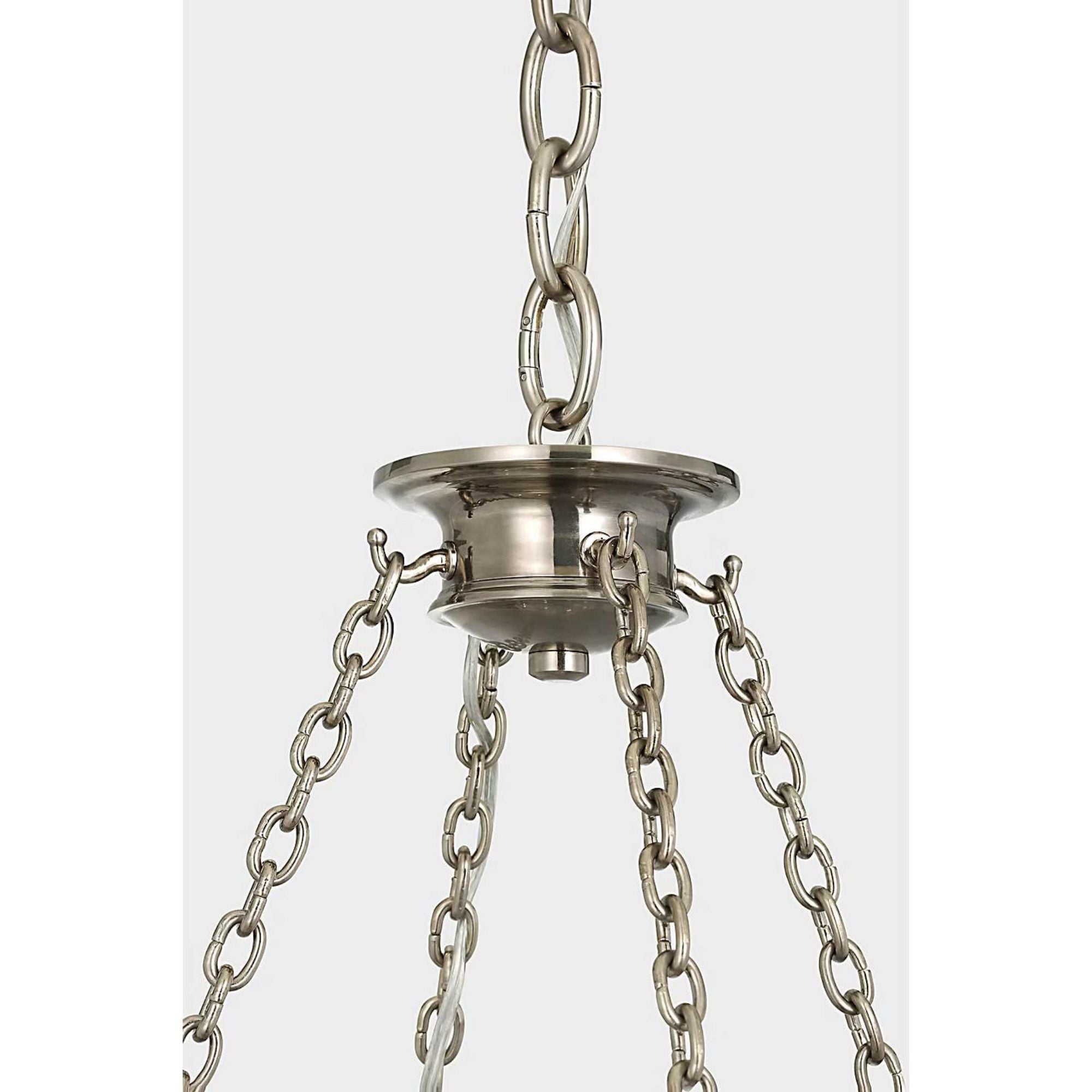 Marie Flanigan Quinn 35" Chandelier in Pewter with Antique Mercury Glass W34.75"