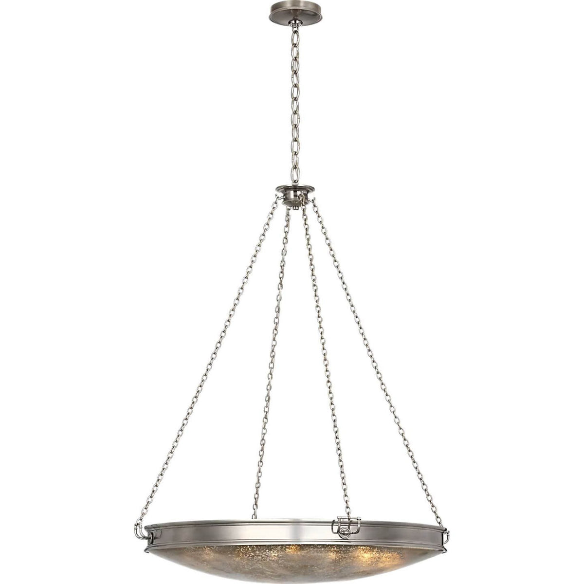 Marie Flanigan Quinn 35" Chandelier in Pewter with Antique Mercury Glass W34.75"