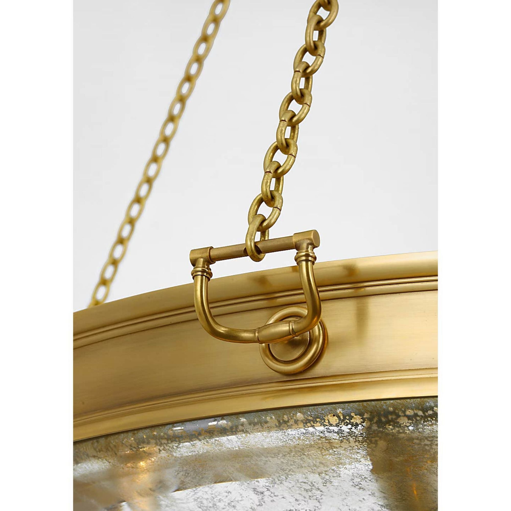 Marie Flanigan Quinn 35" Chandelier in Soft Brass with Antique Mercury Glass W34.75"