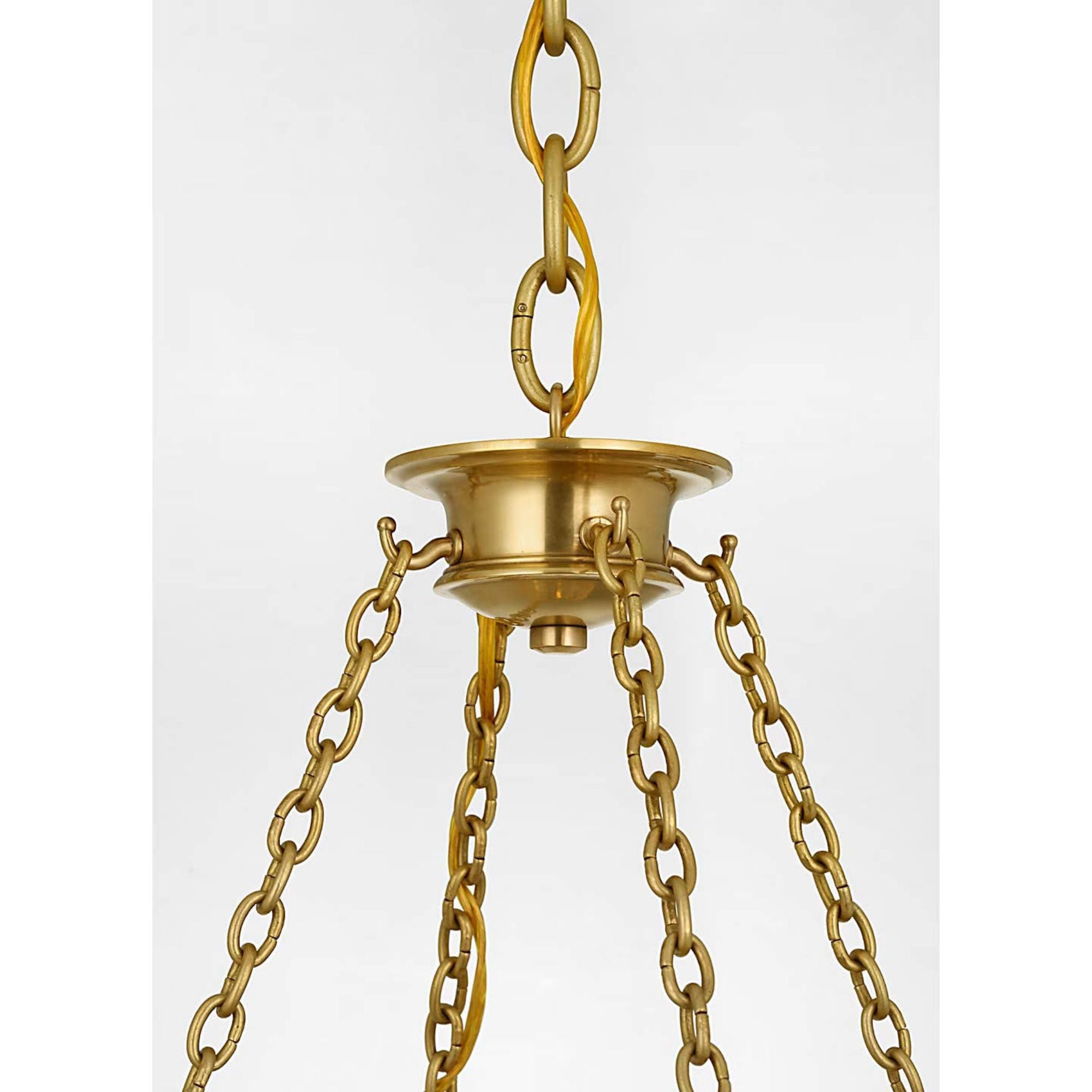 Marie Flanigan Quinn 35" Chandelier in Soft Brass with Antique Mercury Glass W34.75"