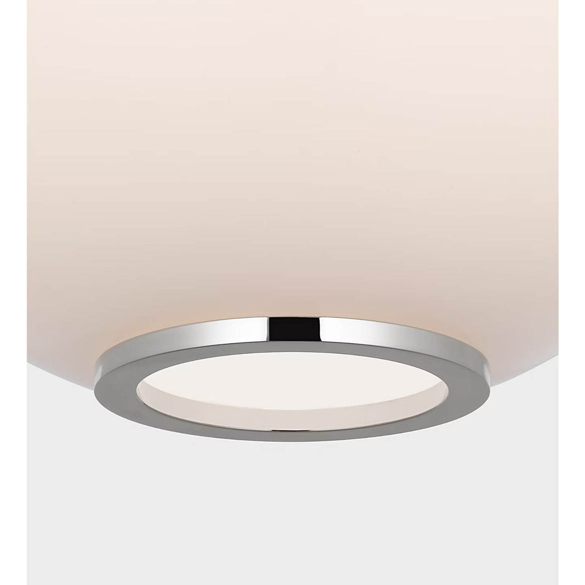 Marie Flanigan Meir 12" Pendant in Polished Nickel with White Glass W12"