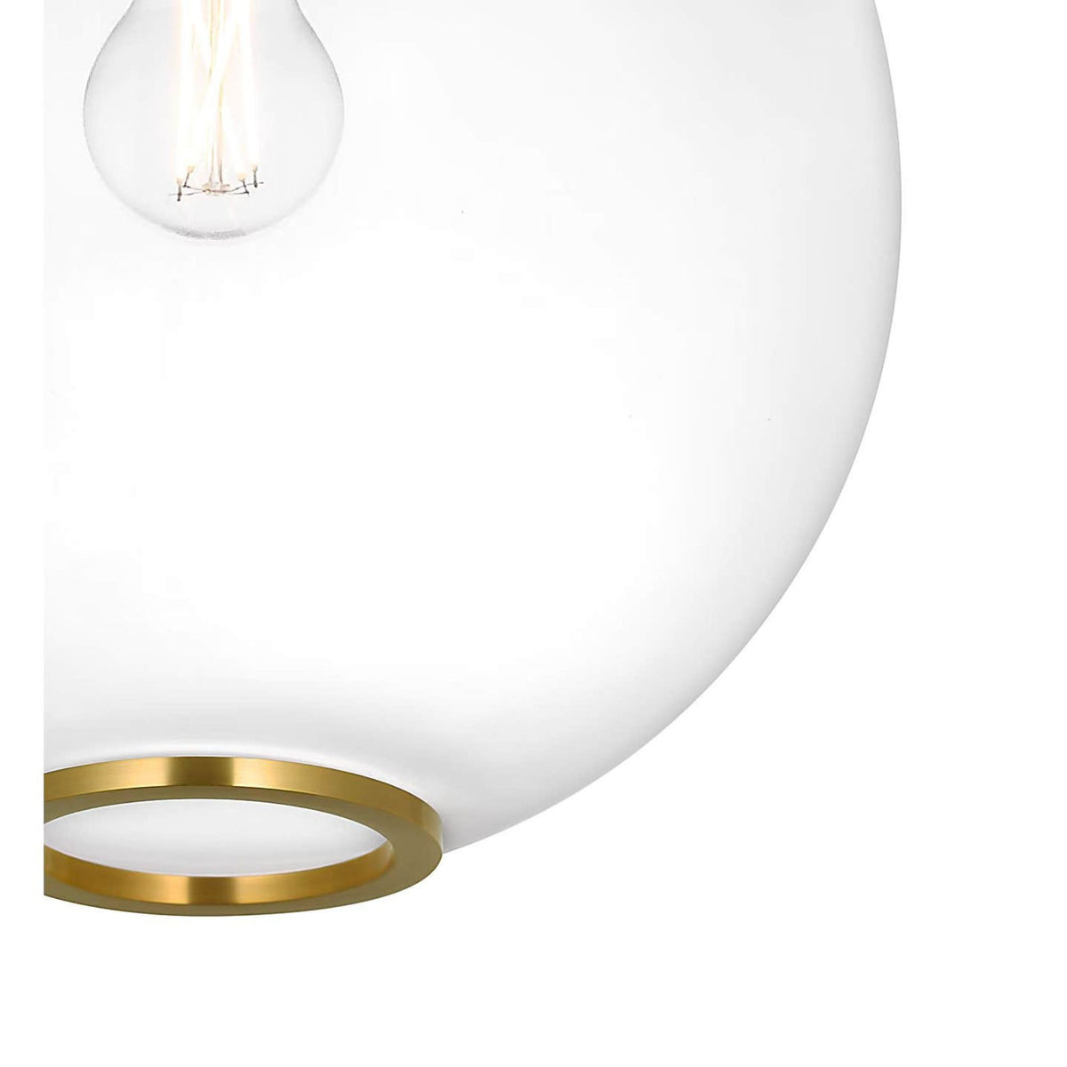 Marie Flanigan Meir 12" Pendant in Soft Brass with Clear Glass W12"