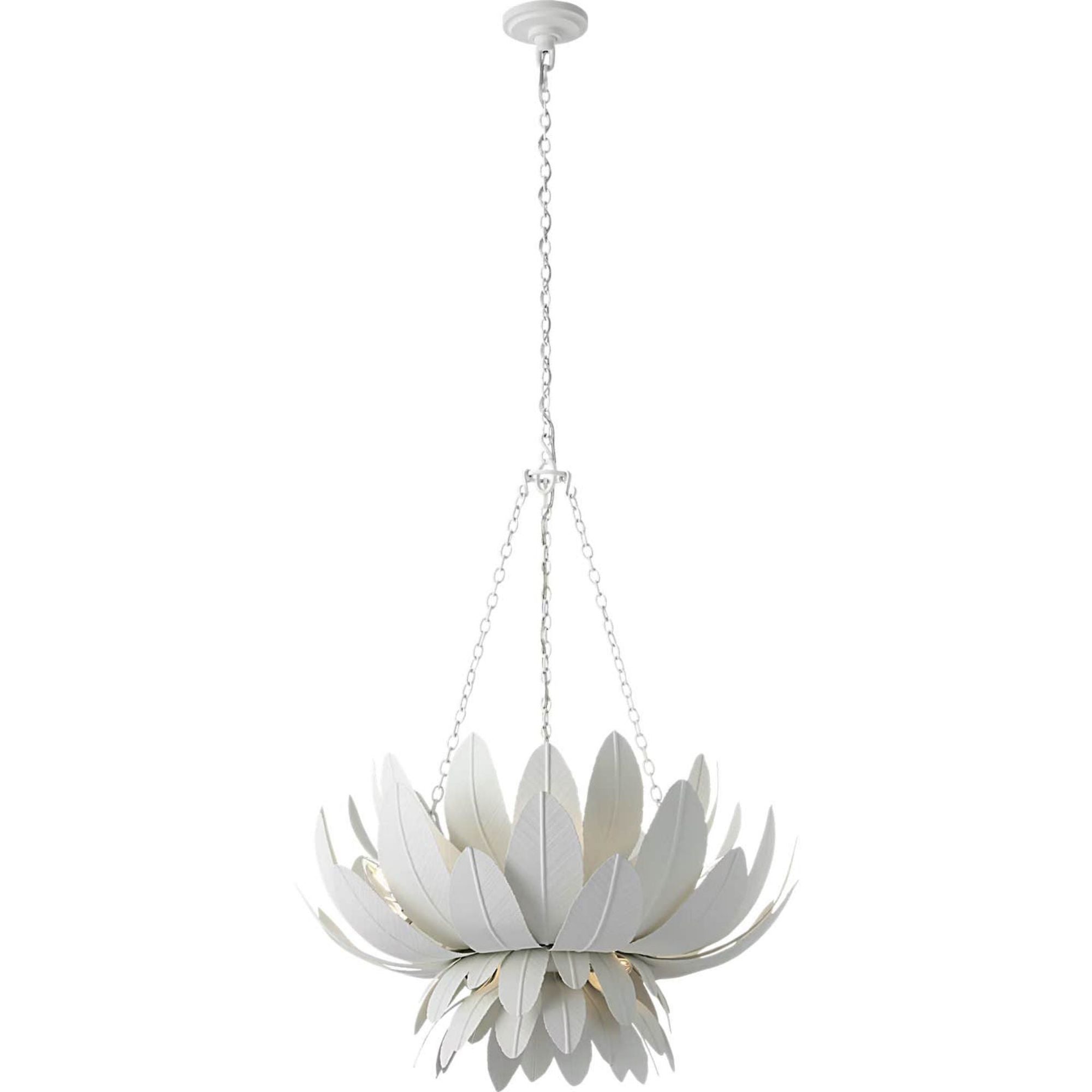 Marie Flanigan Sinclair 26" Sculpted Chandelier in Plaster White W26" x H32"