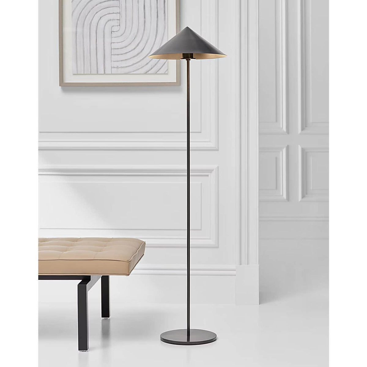 Paloma Contreras Orsay Medium Floor Lamp in Bronze W14" x H55"