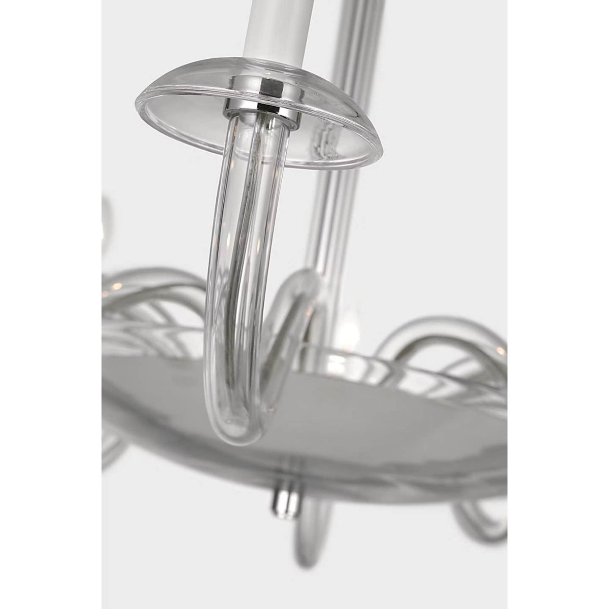 Paloma Contreras Brigitte Grande Chandelier in Clear Glass and Polished Nickel W50" x H23.25"
