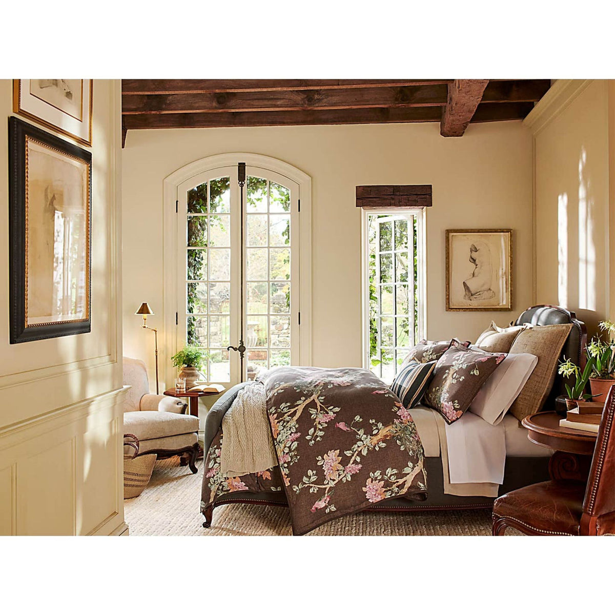 Ralph Lauren Anette Floor Lamp in Natural Brass W8" x H45.5" - 58" x E6.75" - 14.5"