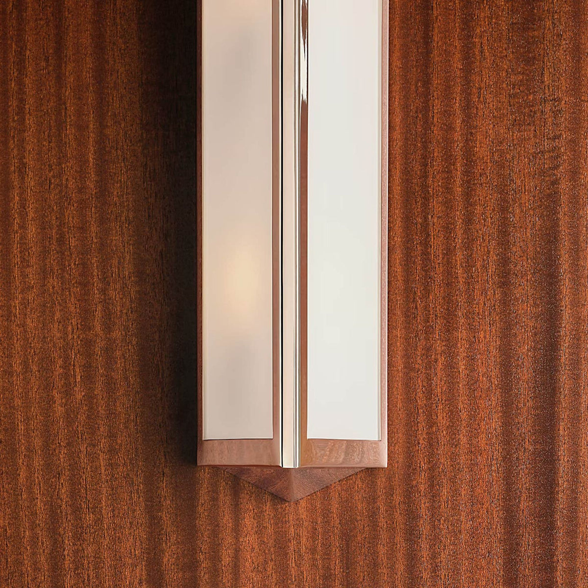 Ralph Lauren Geneva Medium Sconce in Polished Nickel with White Glass W5" x H26" x E4"