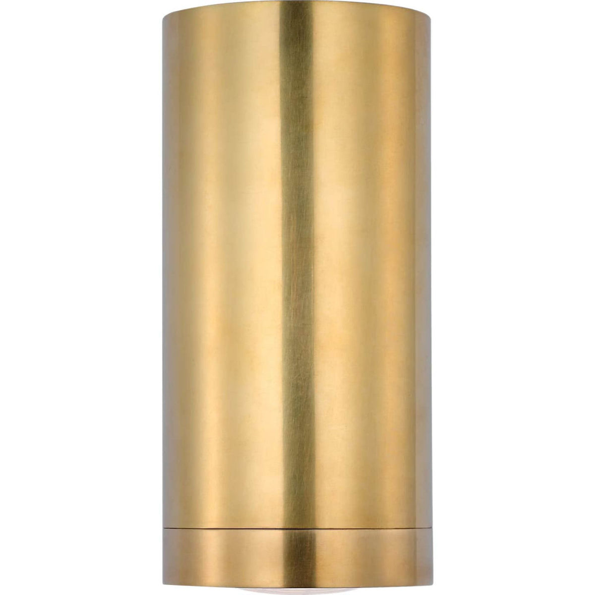 Ralph Lauren Grant 8" Articulating Wall Light in Natural Brass and Saddle Leather with Industrial Prismatic Glass W2.75" x H7.5" x E6.75" - 13.5"