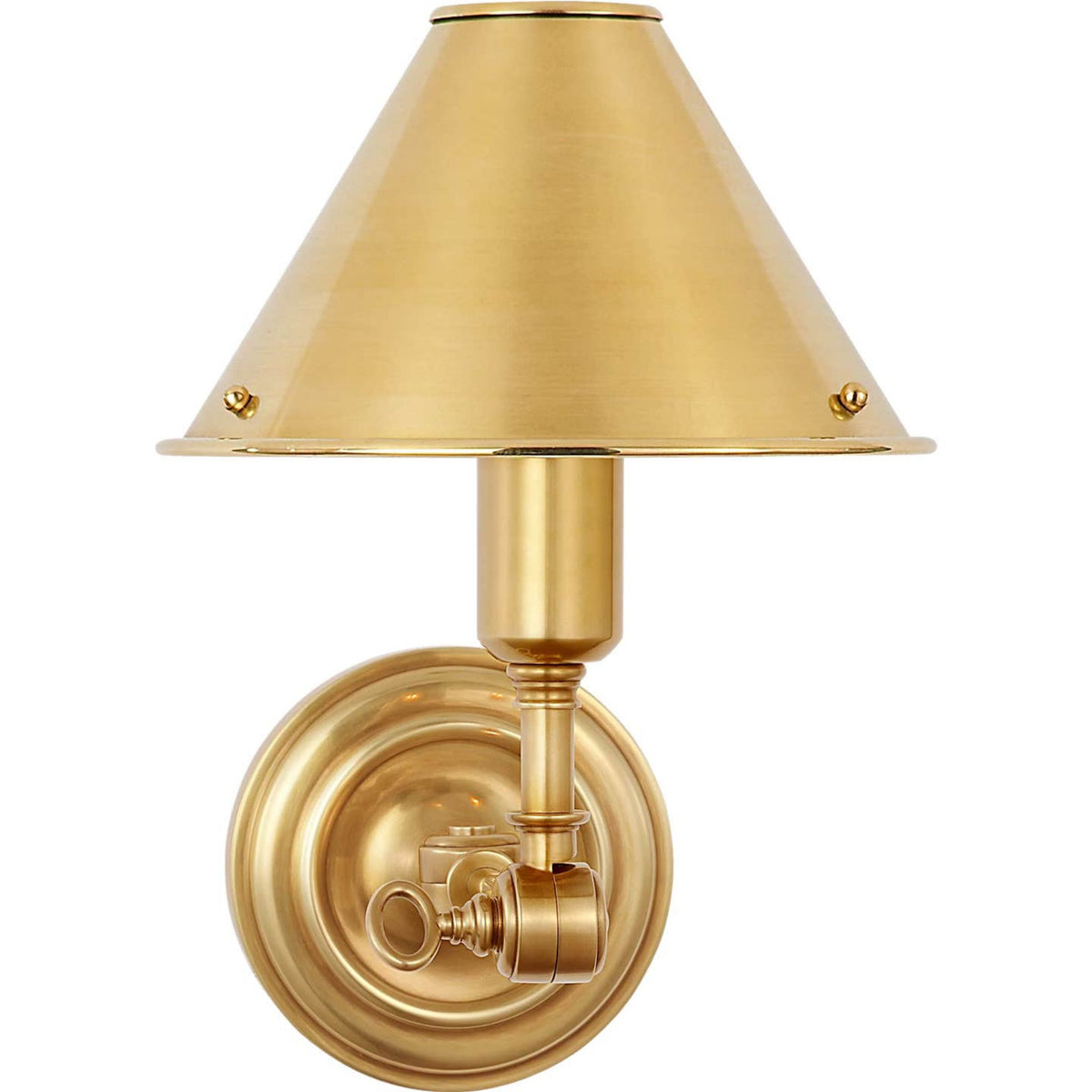 Ralph Lauren Anette Single Sconce in Natural Brass W6.75" x H10.25" x E11.75"