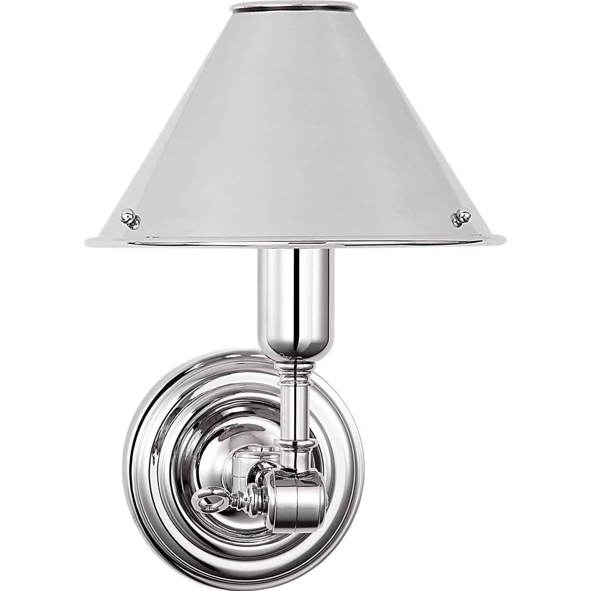 Ralph Lauren Anette Single Sconce in Polished Nickel W6.75" x H10.25" x E11.75"