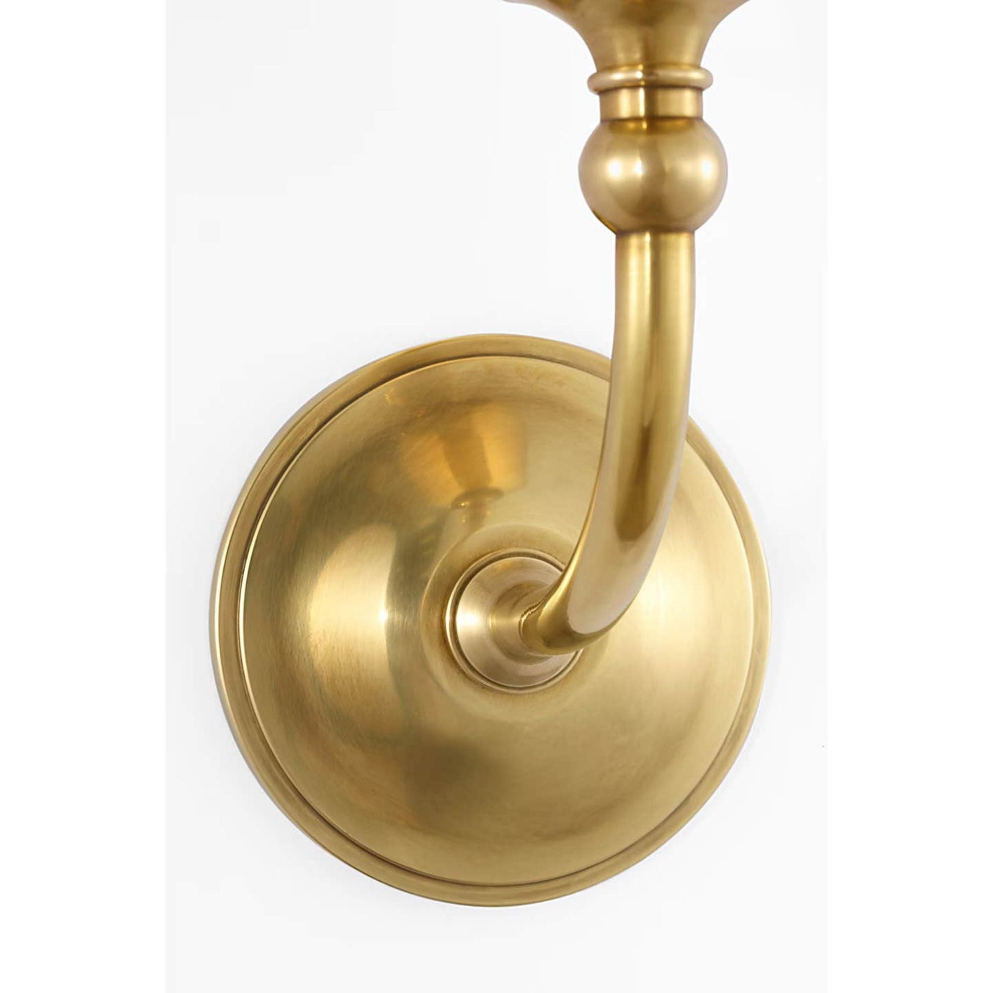 Ralph Lauren Embers 12" Single Sconce in Natural Brass with Silk Box Pleat Shade W5.5" x H11.75" x E7.25"