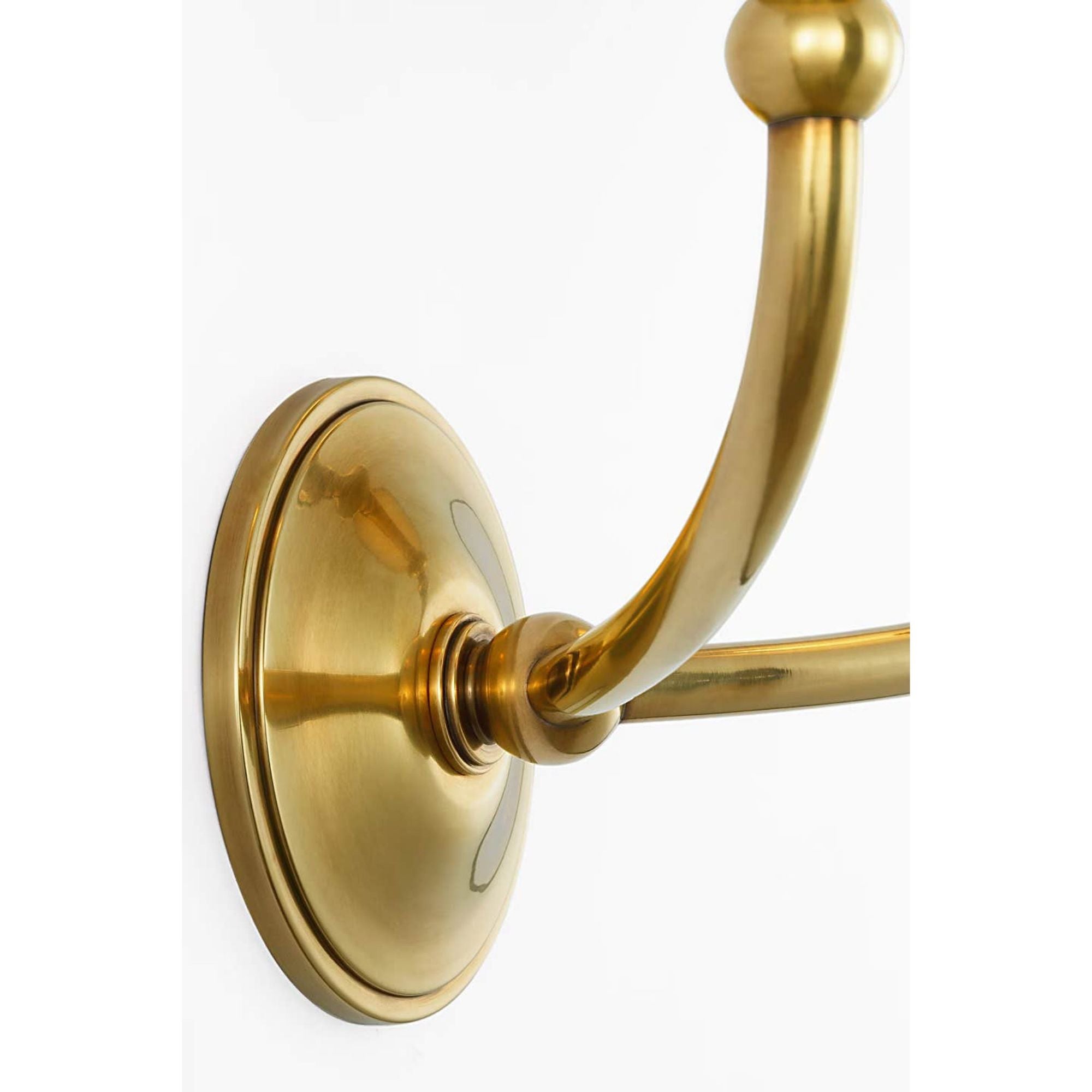 Ralph Lauren Embers 12" Double Sconce in Natural Brass with Silk Box Pleat Shades W14.25" x H11.75" x E7.75"