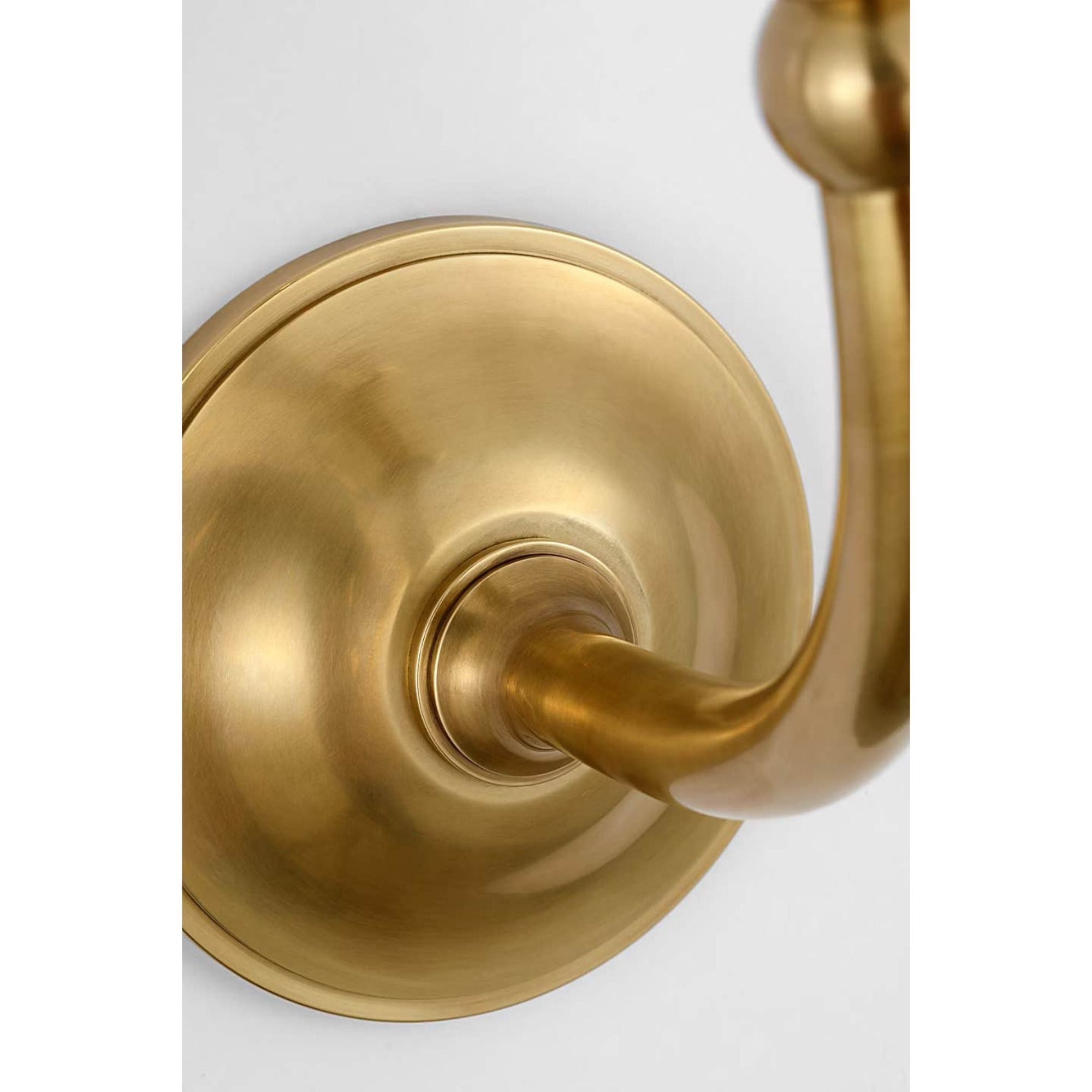 Ralph Lauren Embers 20" Single Hurricane Sconce in Natural Brass with Clear Glass W7" x H20.25" x E9.75"