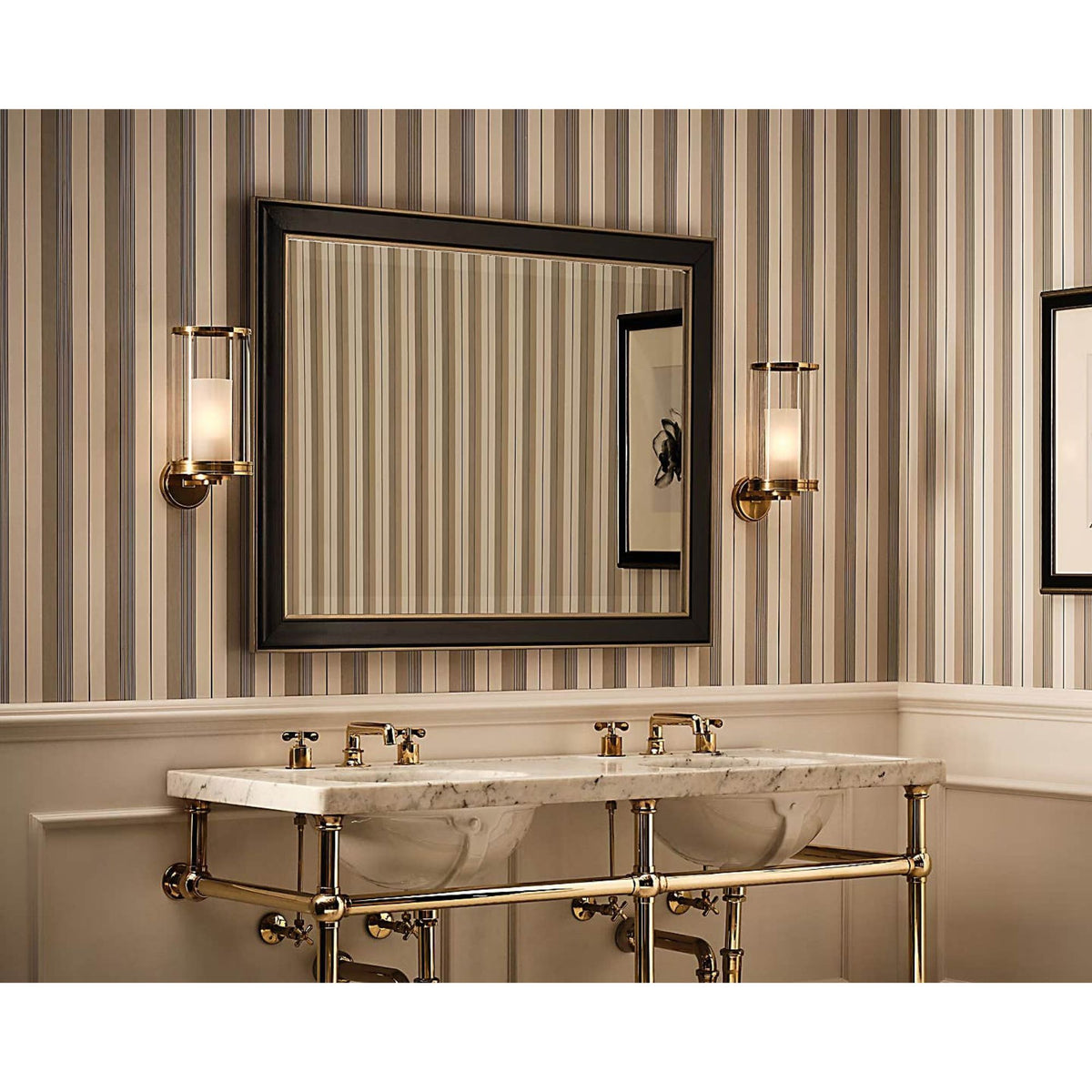 Ralph Lauren Modern Hurricane Sconce in Natural Brass W6" x H13" x E7.5"