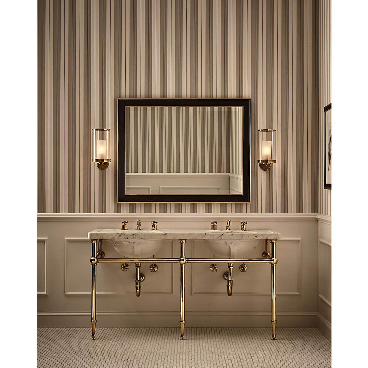 Ralph Lauren Modern Hurricane Sconce in Natural Brass W6" x H13" x E7.5"