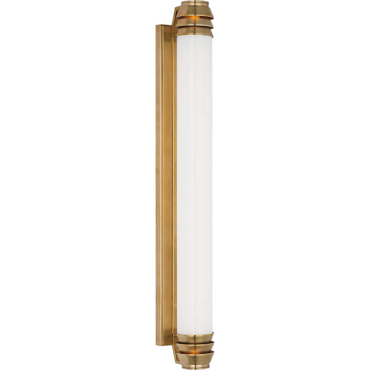 Ralph Lauren Chadwell 25" Sconce in Natural Brass with White Glass W2.5" x H24.5" x E4.25"