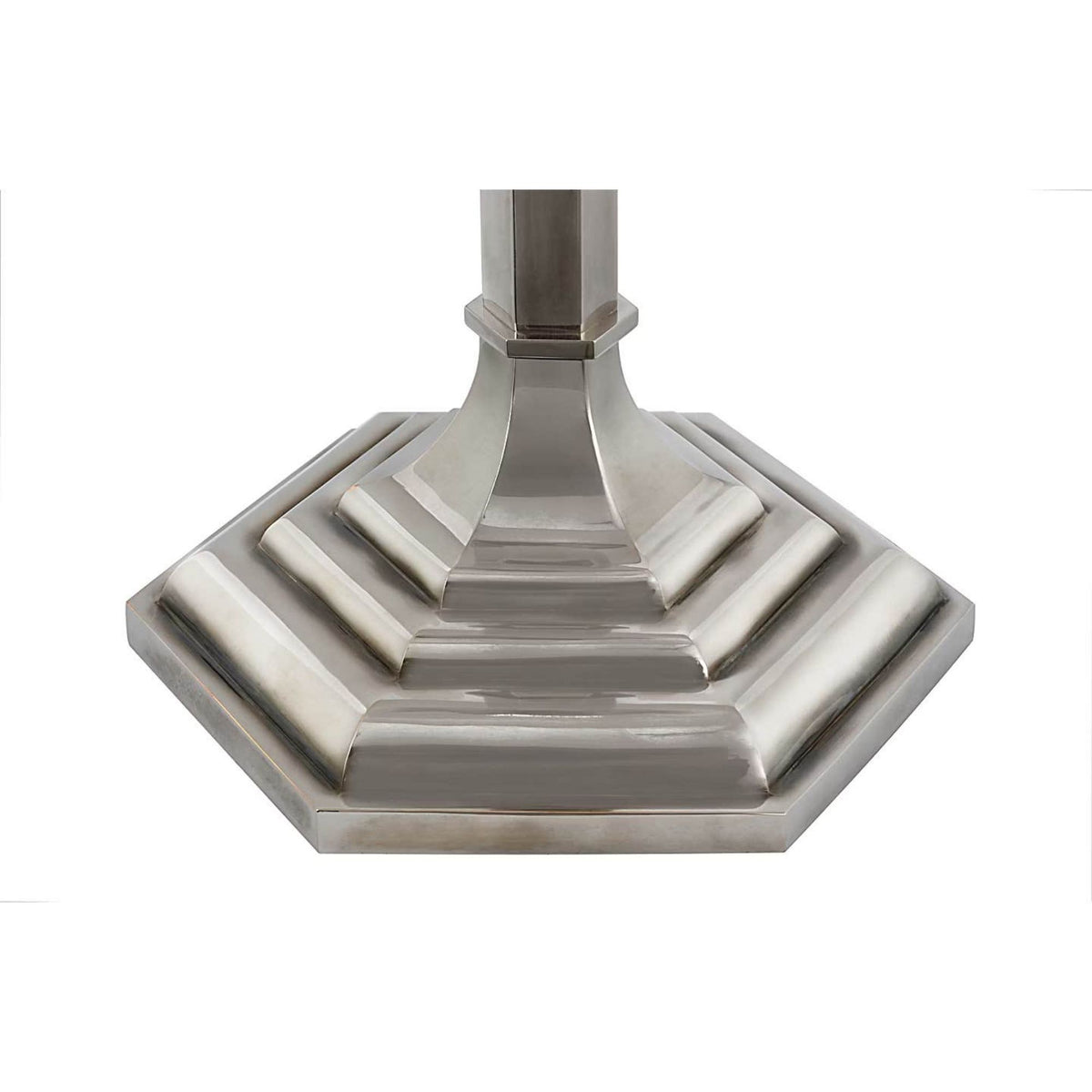 Ralph Lauren Irving 27" Table Lamp in Butler's Silver with Silk Pleated Shade W14" x H26.75"