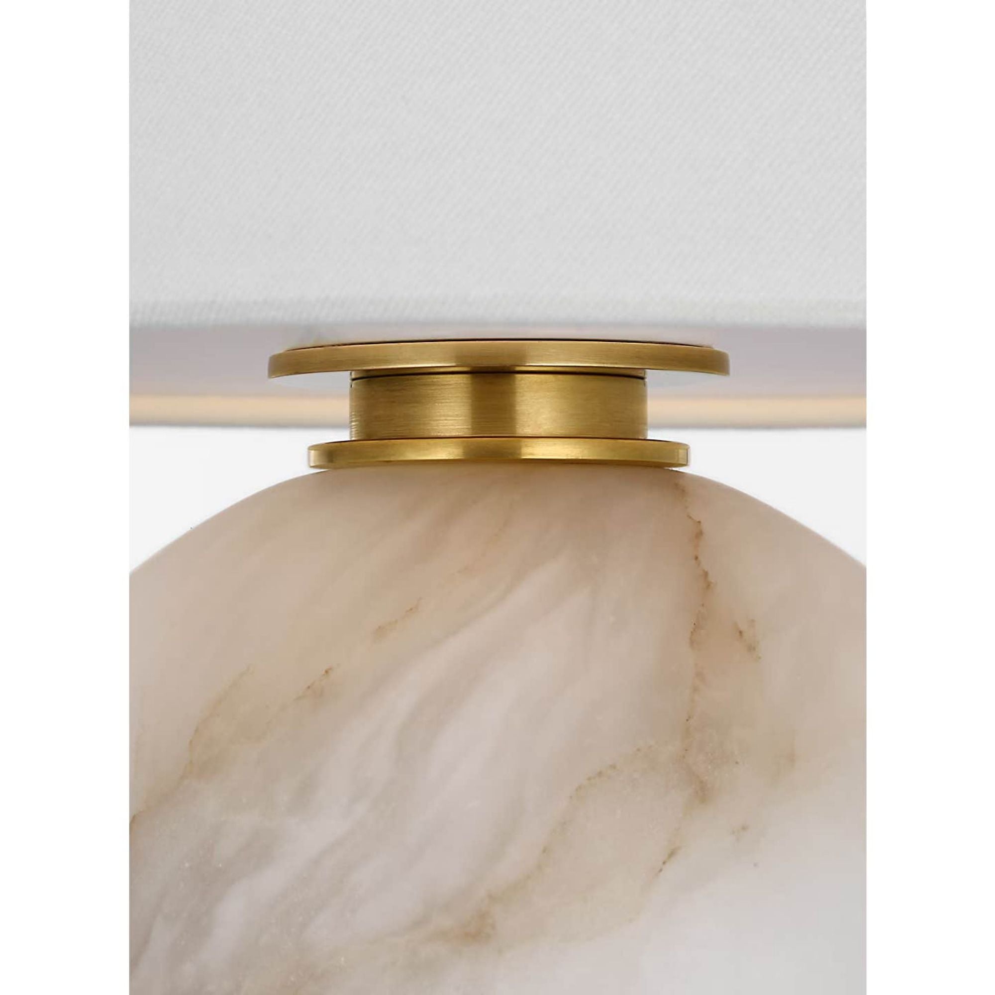Ralph Lauren Hardwick 12" Cordless Accent Lamp in Alabaster and Natural Rift Oak with Linen Shade W10.5" x H12.25"