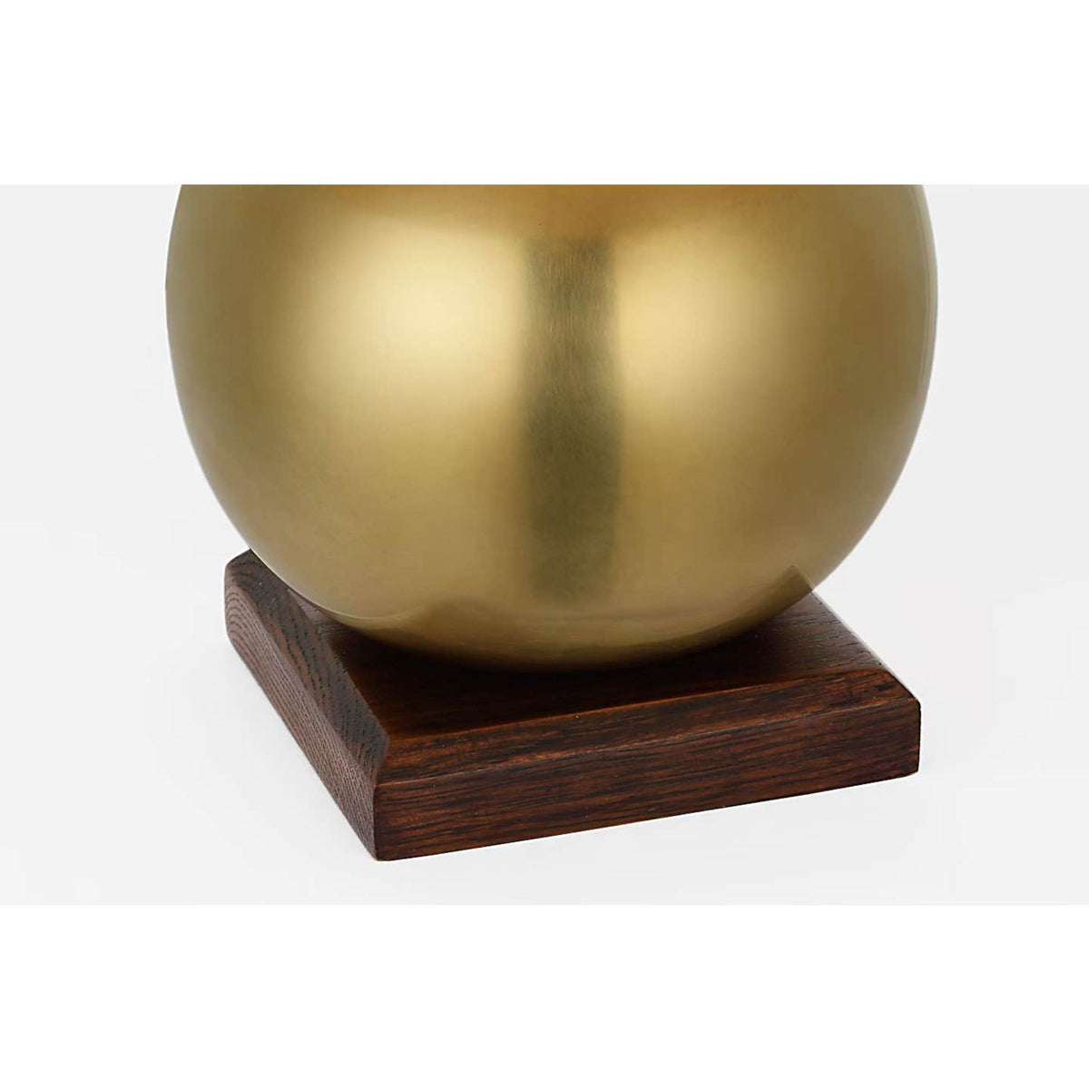 Ralph Lauren Hardwick 12" Cordless Accent Lamp in Natural Brass and Natural Rift Oak with Linen Shade W10.5" x H12.25"