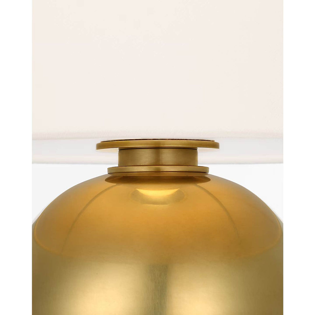 Ralph Lauren Hardwick 12" Cordless Accent Lamp in Natural Brass and Natural Rift Oak with Linen Shade W10.5" x H12.25"