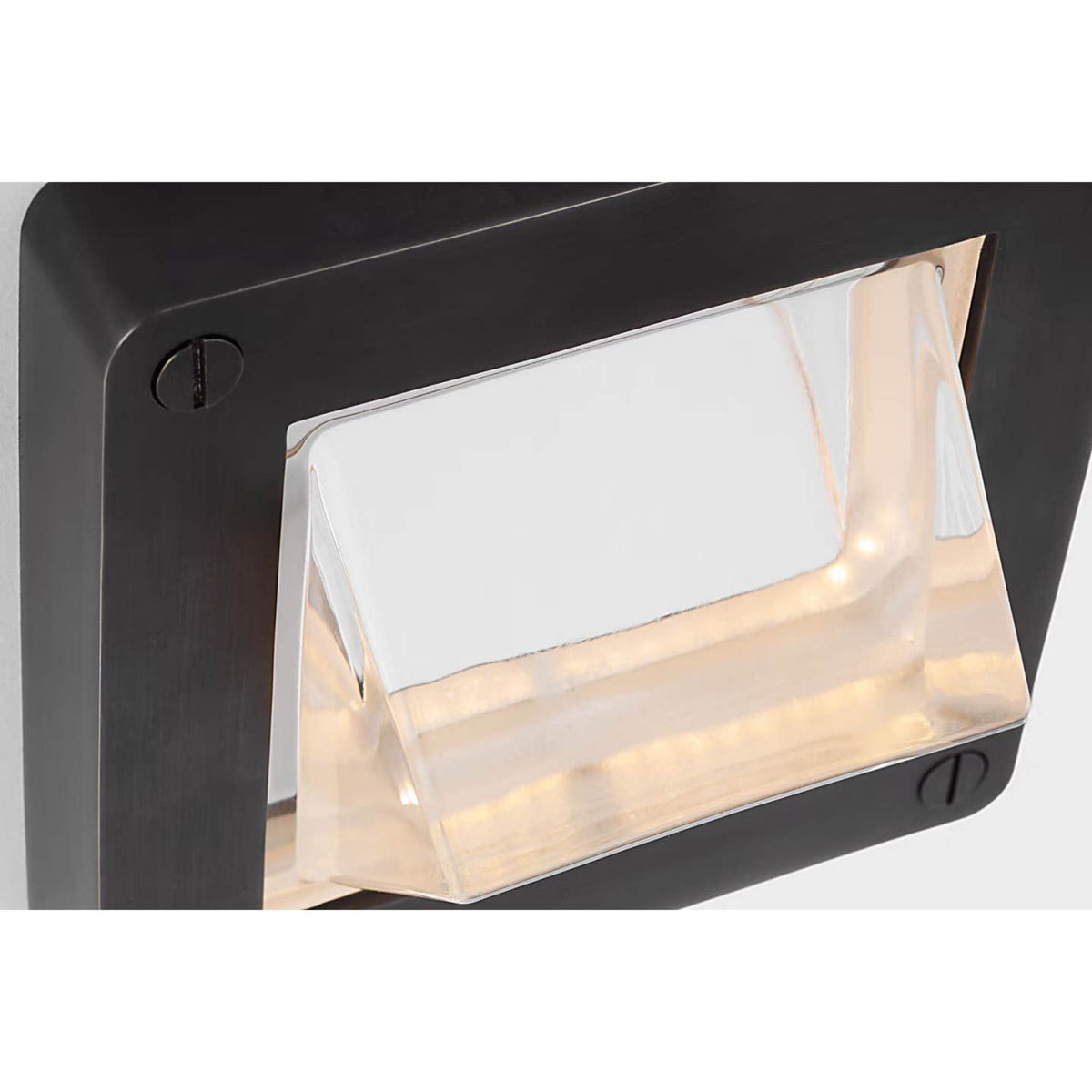 Ralph Lauren Rolland 5" Solitaire Flush Mount in Bronze and Clear Glass W5" x H2.5"