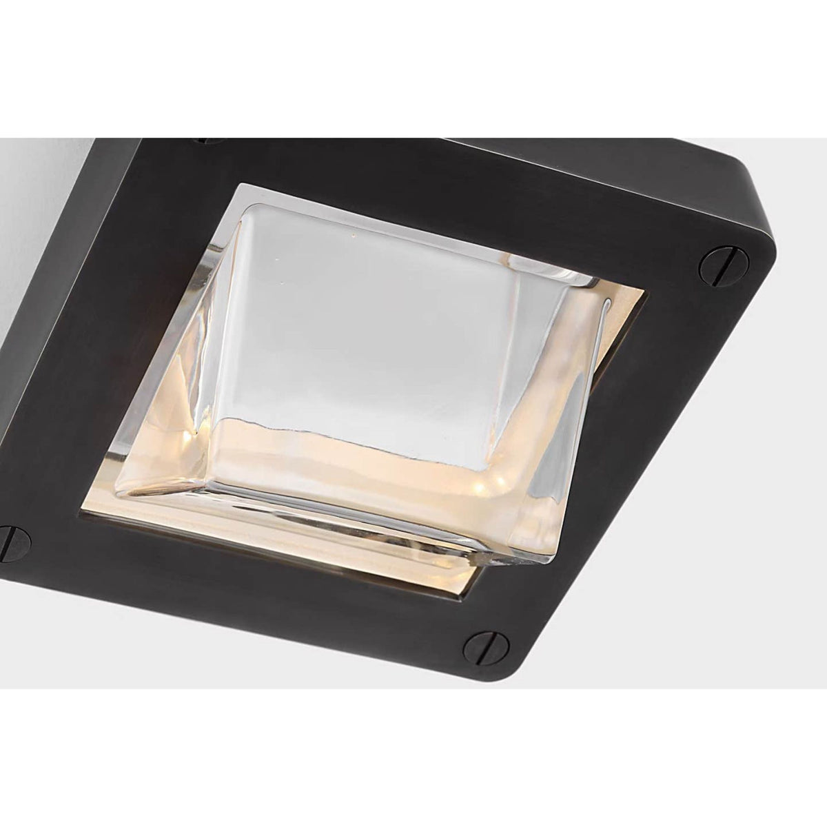 Ralph Lauren Rolland 5" Solitaire Flush Mount in Bronze and Clear Glass W5" x H2.5"