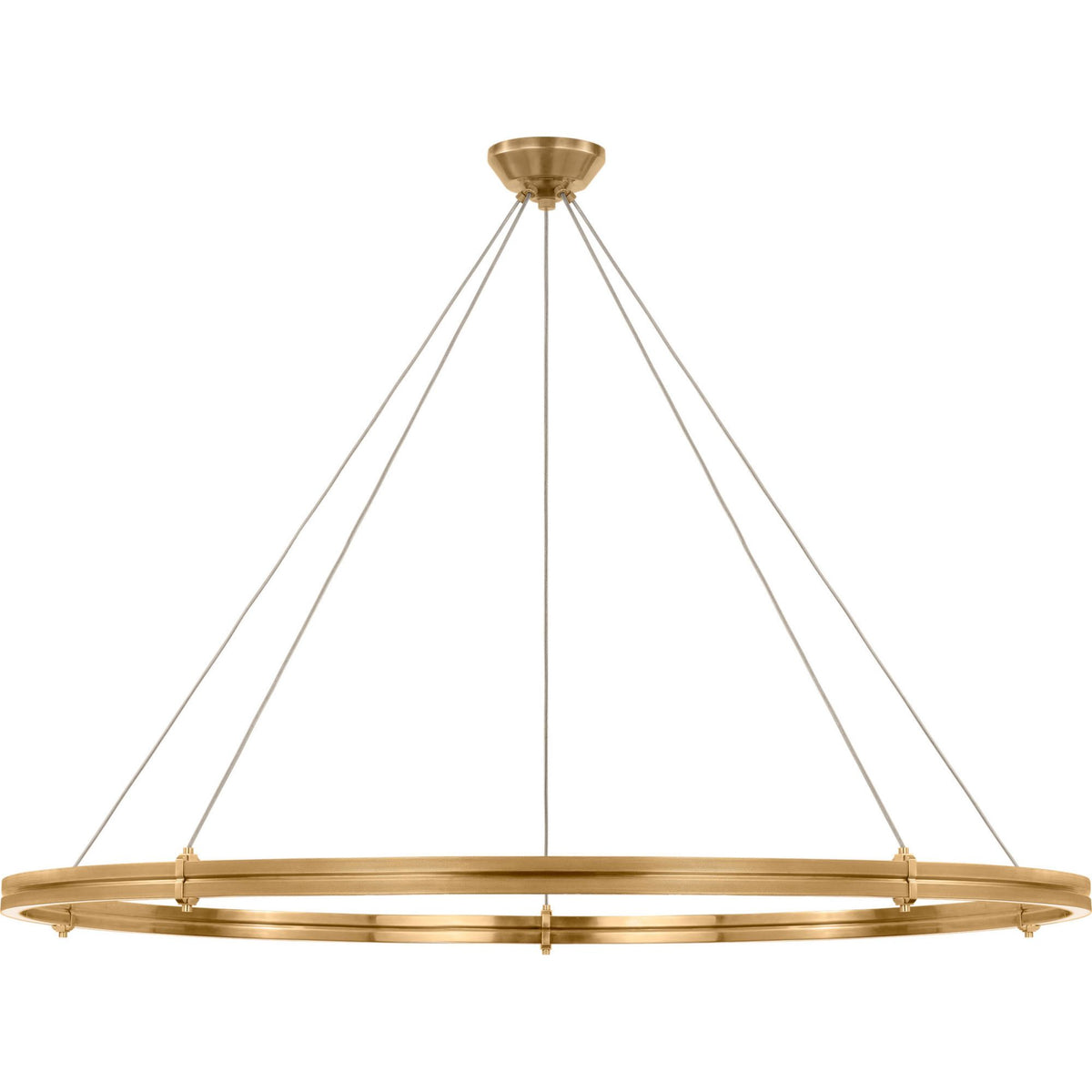 Ralph Lauren Paxton 60" Ring Chandelier in Natural Brass W60"