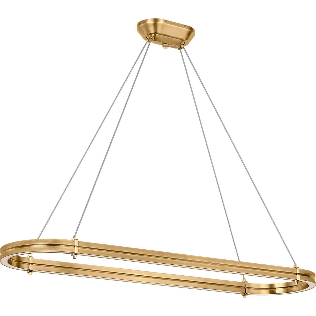 Ralph Lauren Paxton 54" Oval Linear Chandelier in Natural Brass W14.25" x 54"