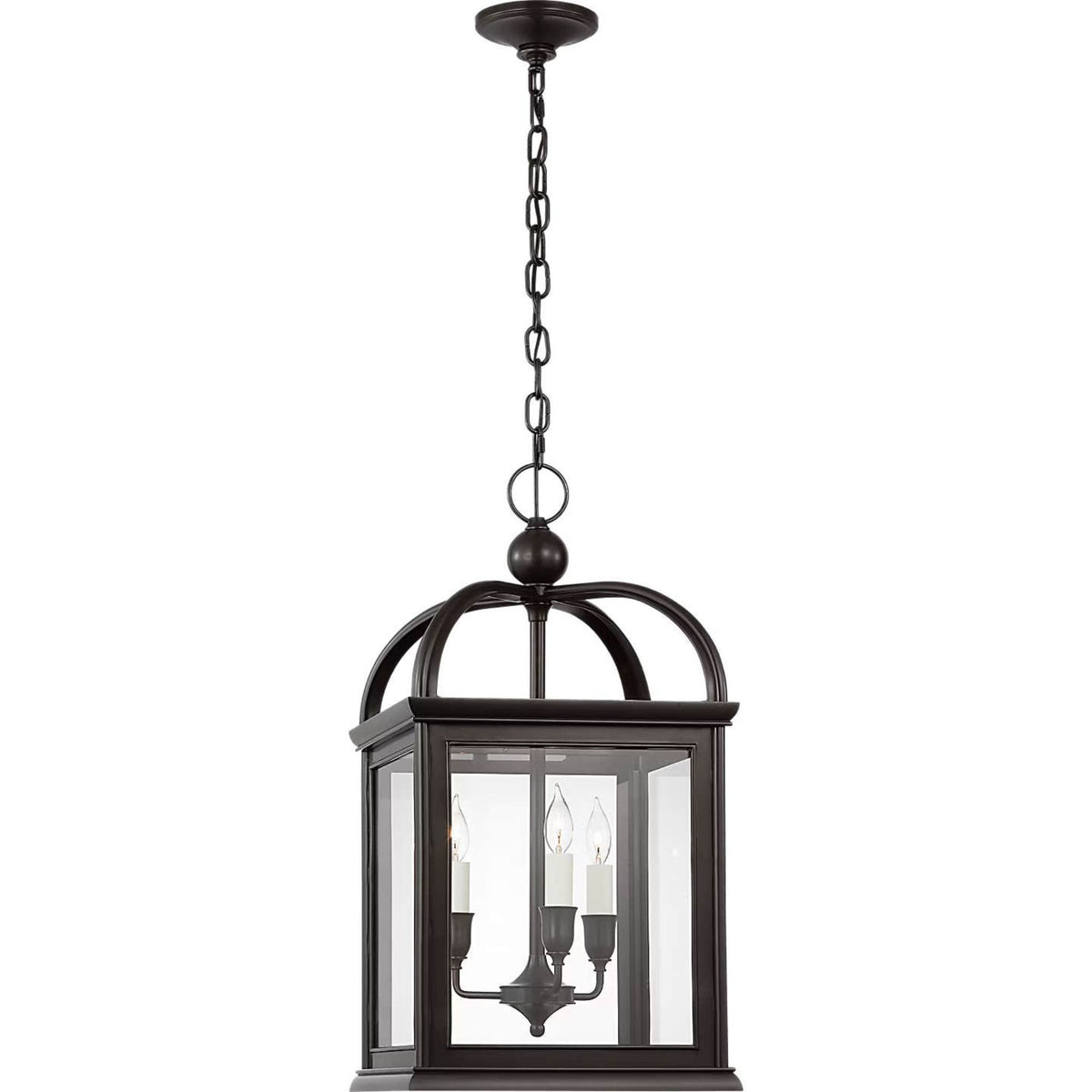 Ralph Lauren Rhoades 16" Lantern in Bronze with Clear Glass W15.5" x H30.5"