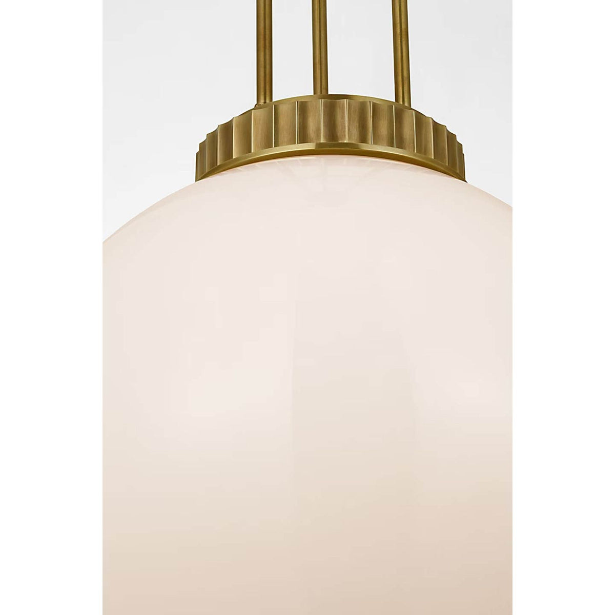 Ralph Lauren Cavill 16" Pendant in Natural Brass with White Glass W15.5"