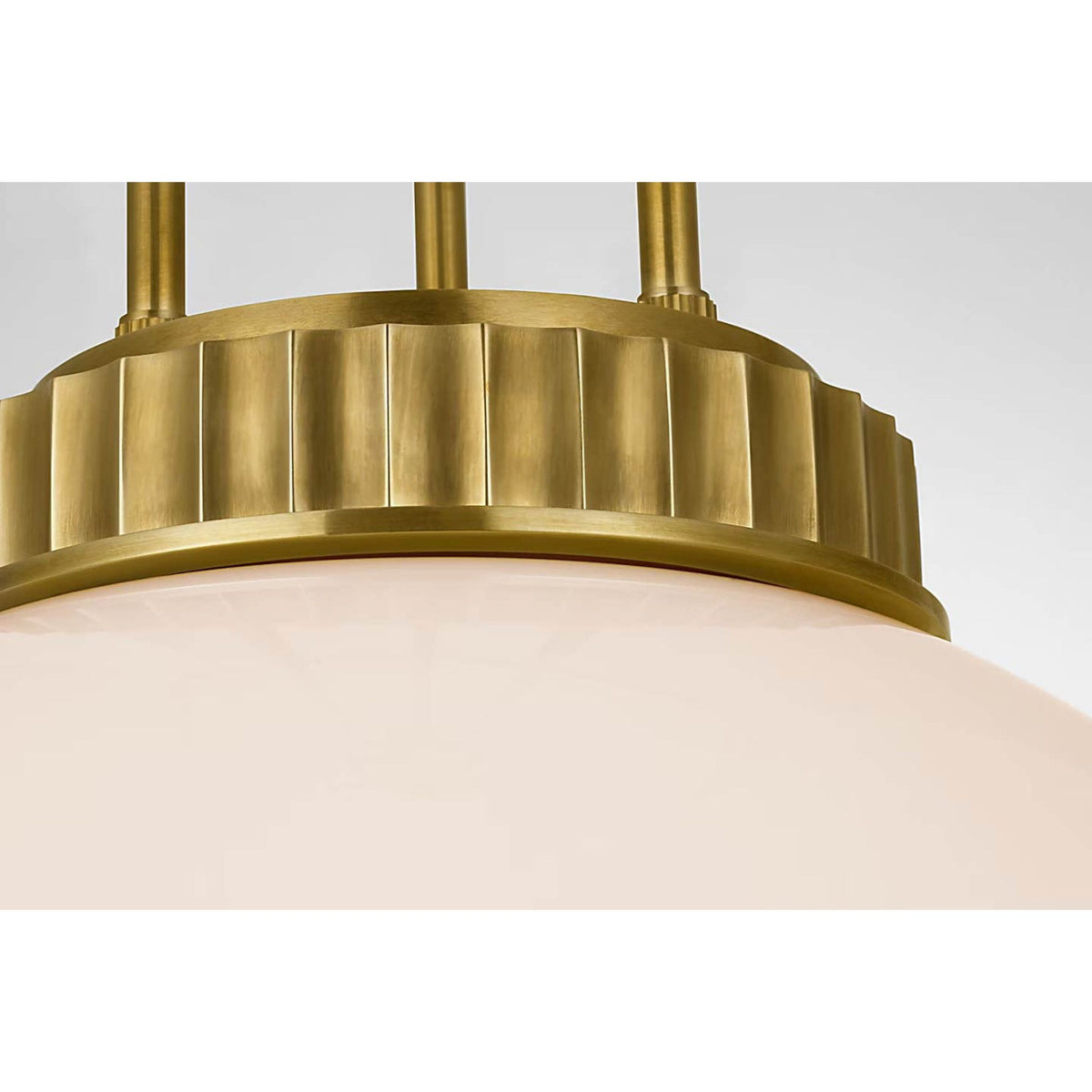 Ralph Lauren Cavill 16" Pendant in Natural Brass with White Glass W15.5"