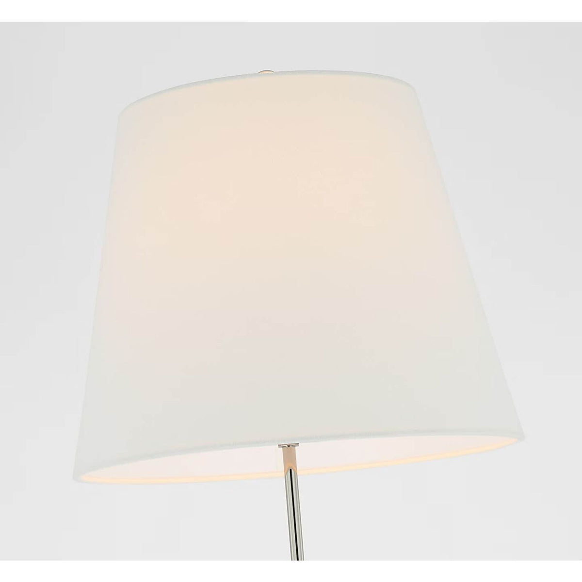 Suzanne Kasler Wyatt 52" Floor Lamp in Polished Nickel with Linen Shade W13" x H52.25"