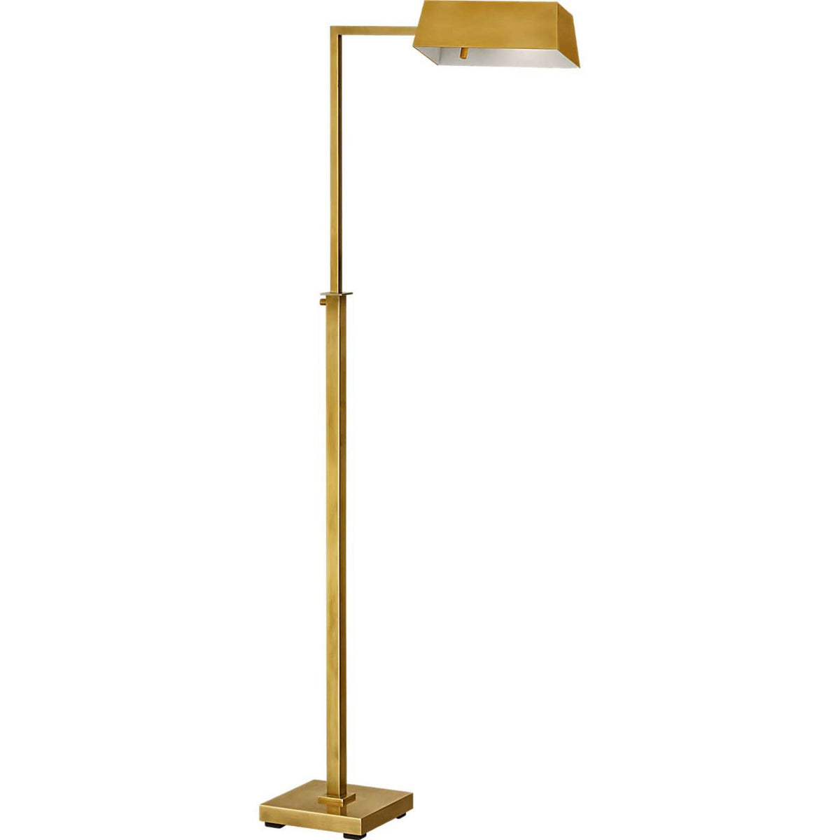 Suzanne Kasler Adley Adjustable Pharmacy Floor Lamp in Hand-Rubbed Antique Brass W6.5" x H34" - 45" x E16.5"