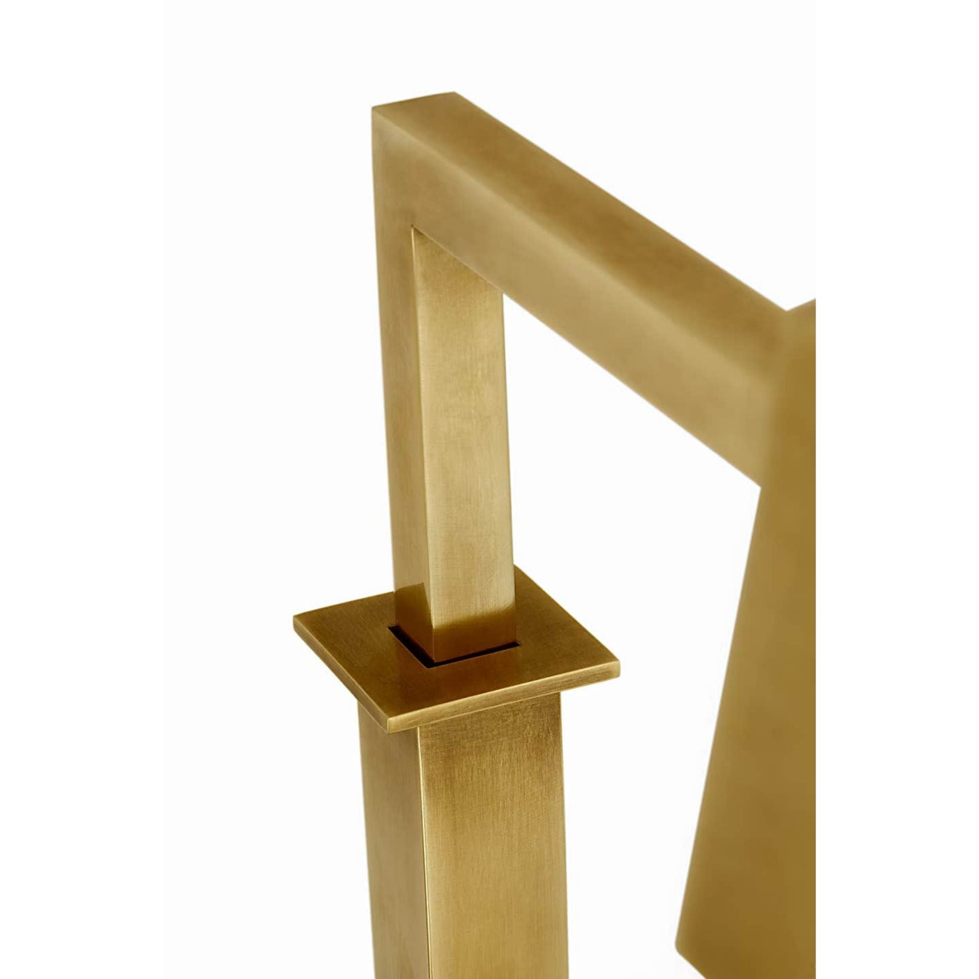 Suzanne Kasler Adley Adjustable Pharmacy Floor Lamp in Hand-Rubbed Antique Brass W6.5" x H34" - 45" x E16.5"