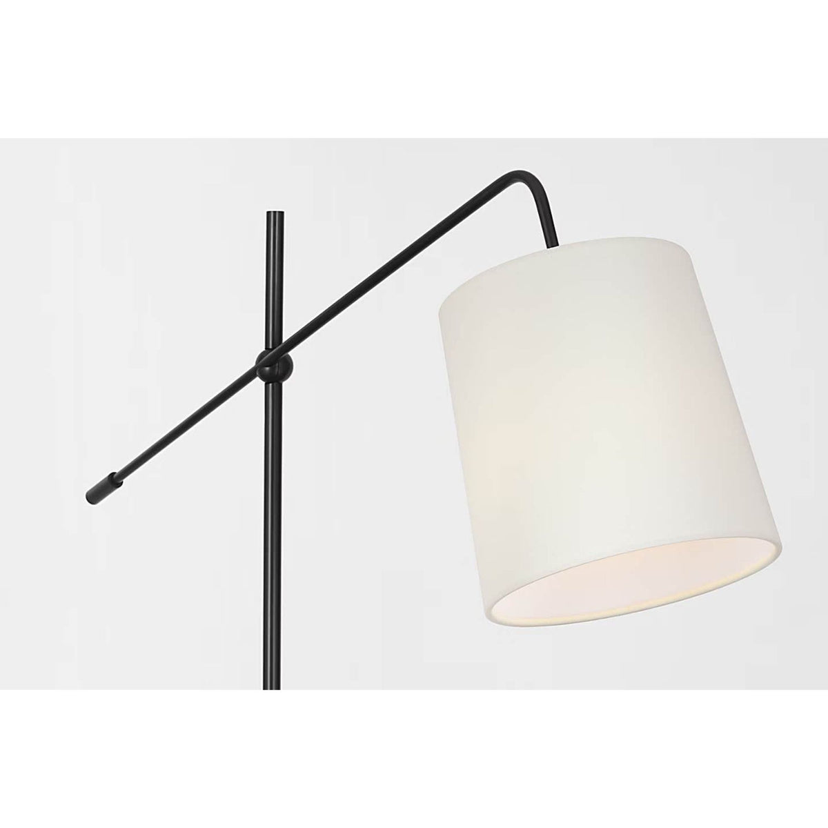 Suzanne Kasler Frederick 52" Pivoting Floor Lamp in Bronze with Linen Shade W8" x H52" - 63.25" x E32.25" - 35.5"