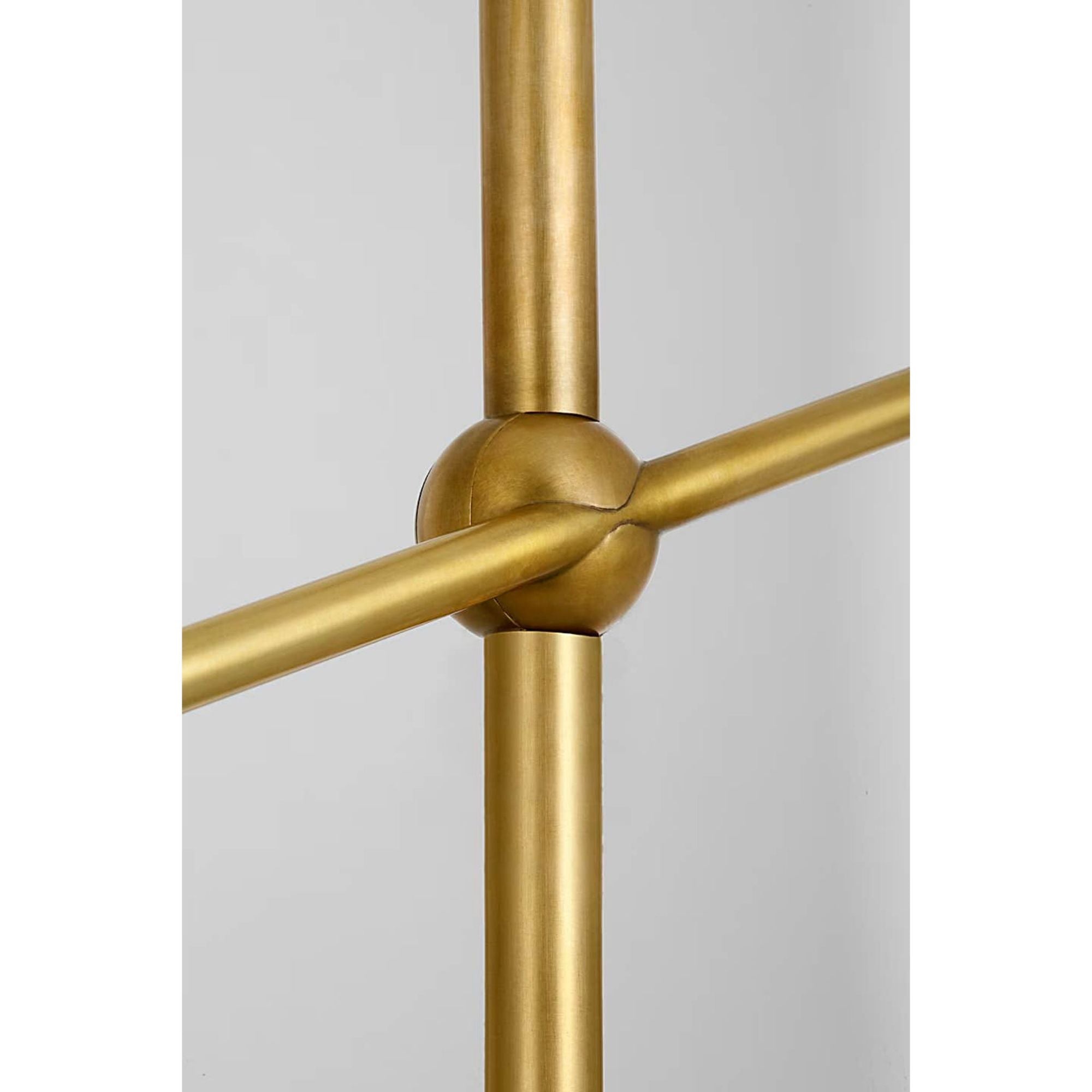 Suzanne Kasler Frederick 52" Pivoting Floor Lamp in Hand-Rubbed Antique Brass with Linen Shade W8" x H52" - 63.25" x E32.25" - 35.5"