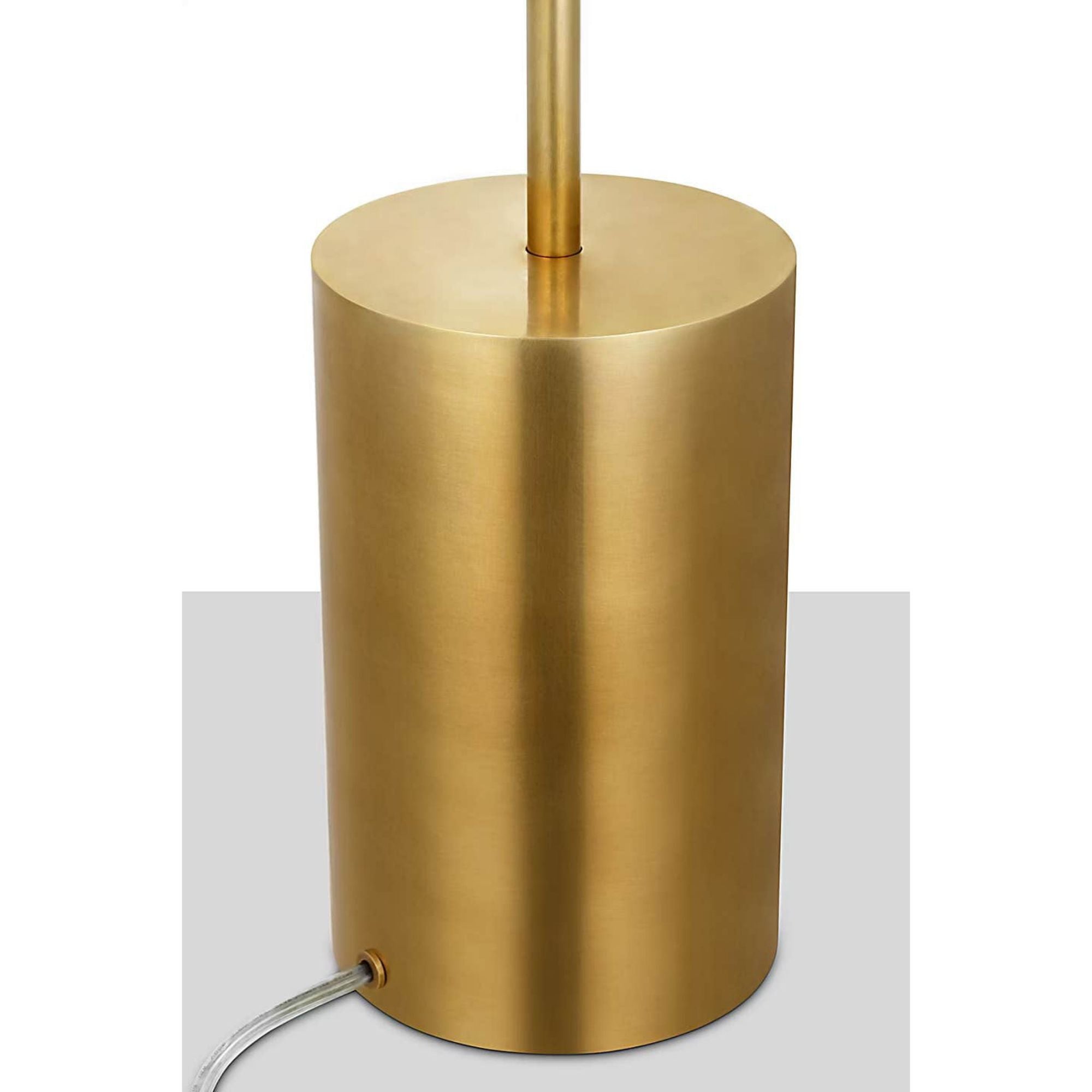 Suzanne Kasler Frederick 52" Pivoting Floor Lamp in Hand-Rubbed Antique Brass with Linen Shade W8" x H52" - 63.25" x E32.25" - 35.5"