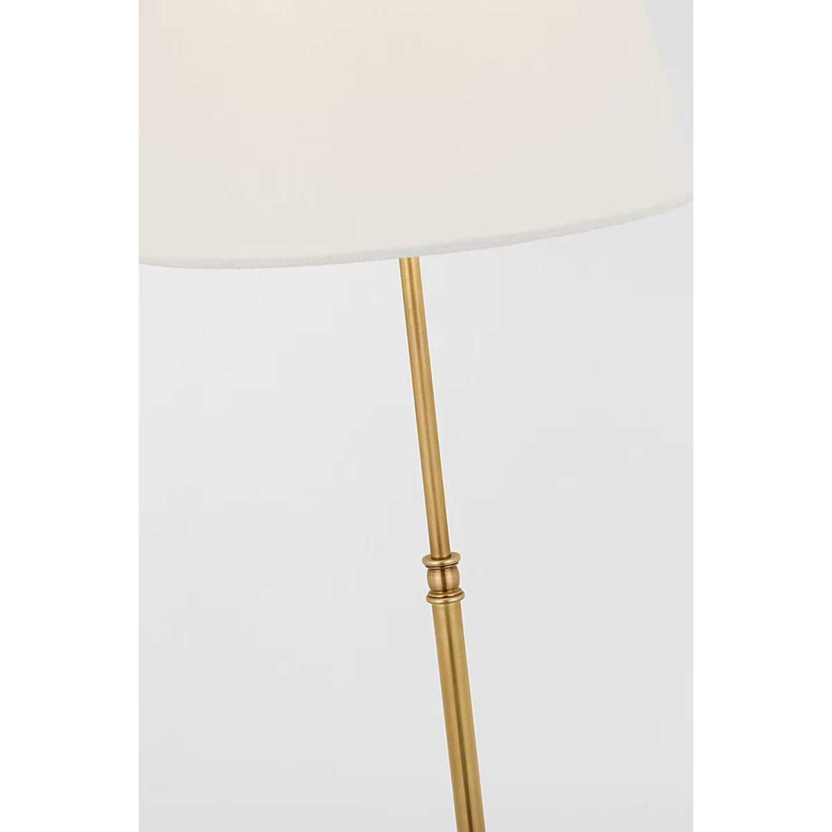 Suzanne Kasler Wyatt 29" Buffet Lamp in Hand-Rubbed Antique Brass with Linen Shade W10.5" x H29"