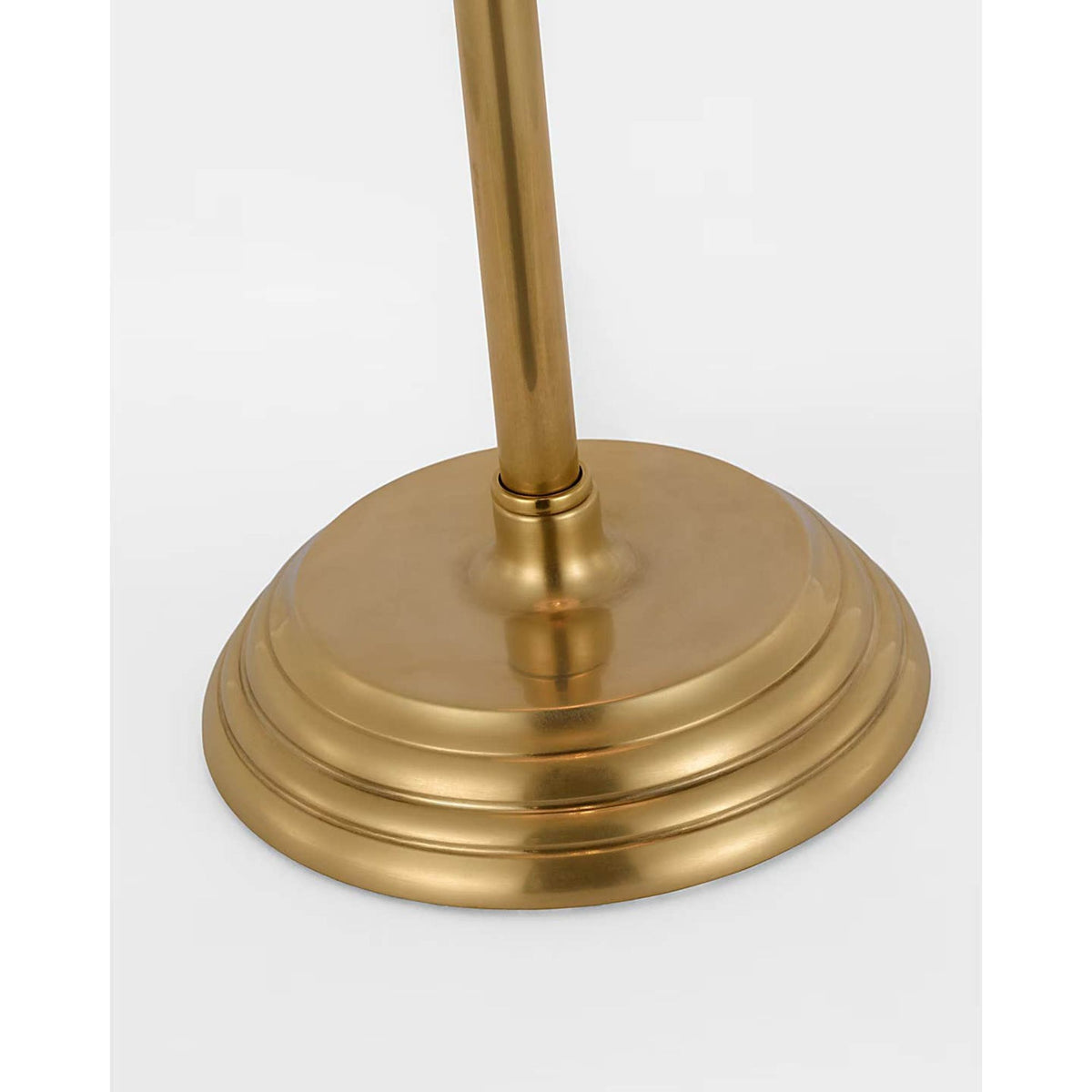 Suzanne Kasler Wyatt 29" Buffet Lamp in Hand-Rubbed Antique Brass with Linen Shade W10.5" x H29"
