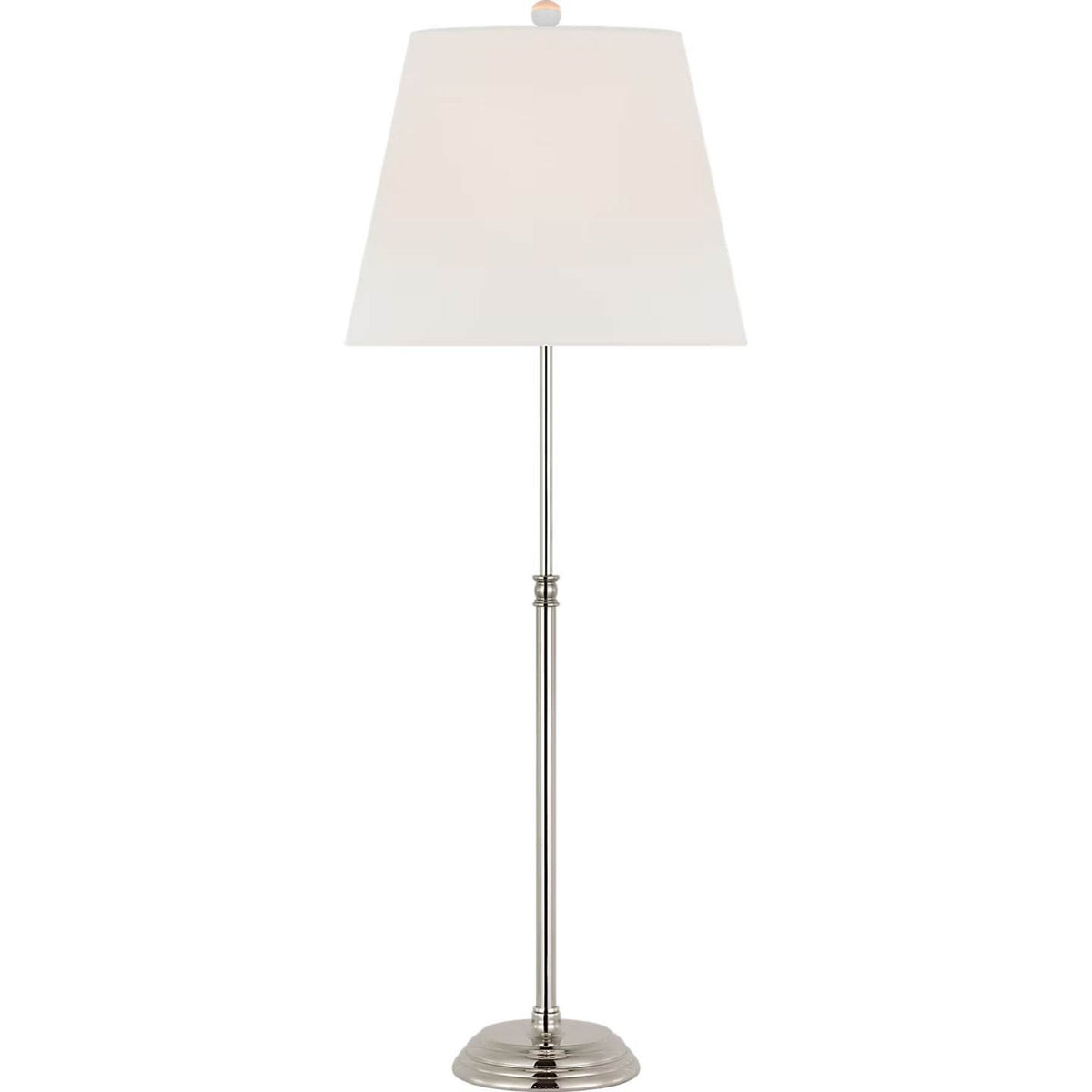 Suzanne Kasler Wyatt 29" Buffet Lamp in Polished Nickel with Linen Shade W10.5" x H29"