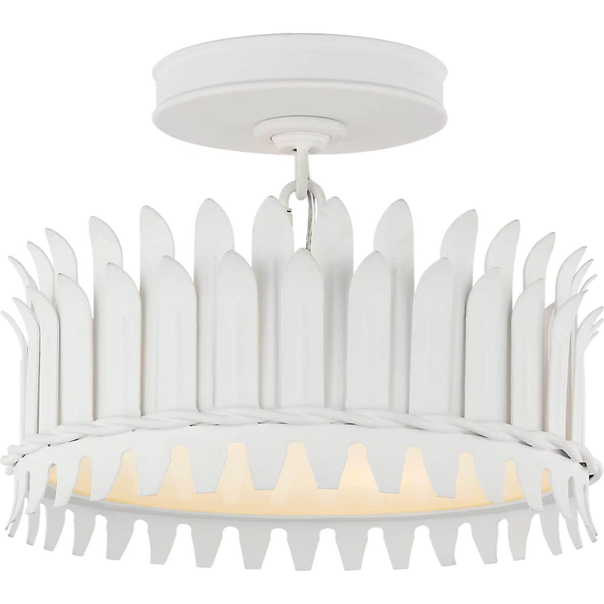 Suzanne Kasler Leslie 12" Semi-Flush in Plaster White W12" x H8.25"
